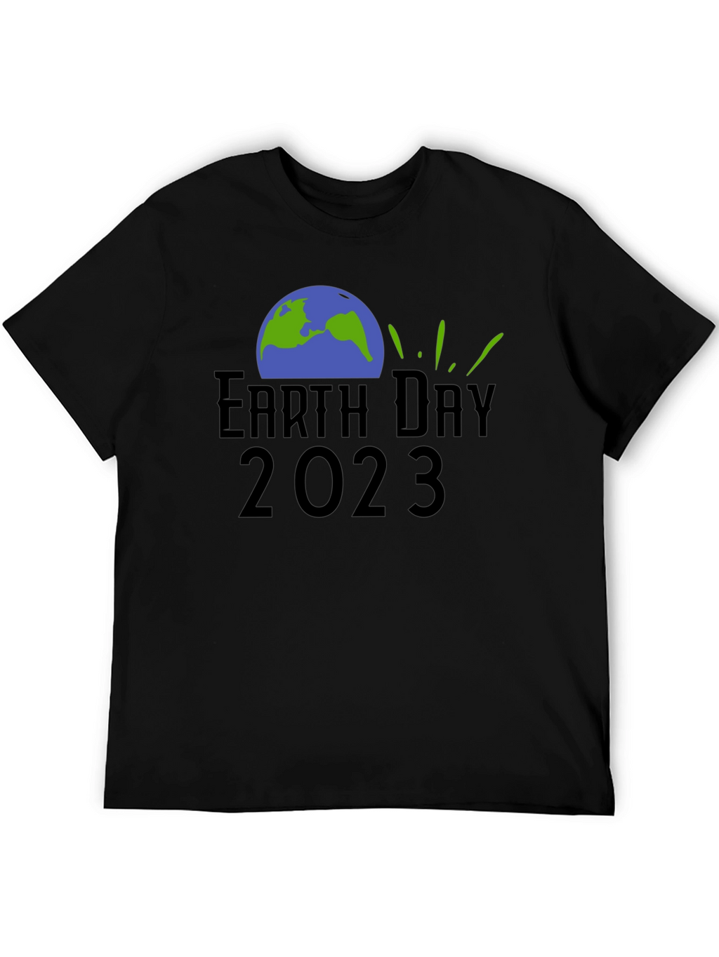 Earth Day 2023 Black Graphic T-Shirt