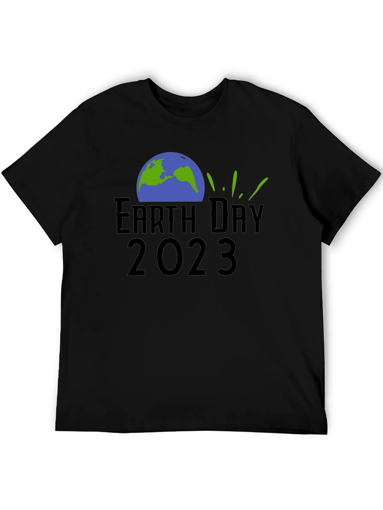 Earth Day 2023 Black Graphic T-Shirt