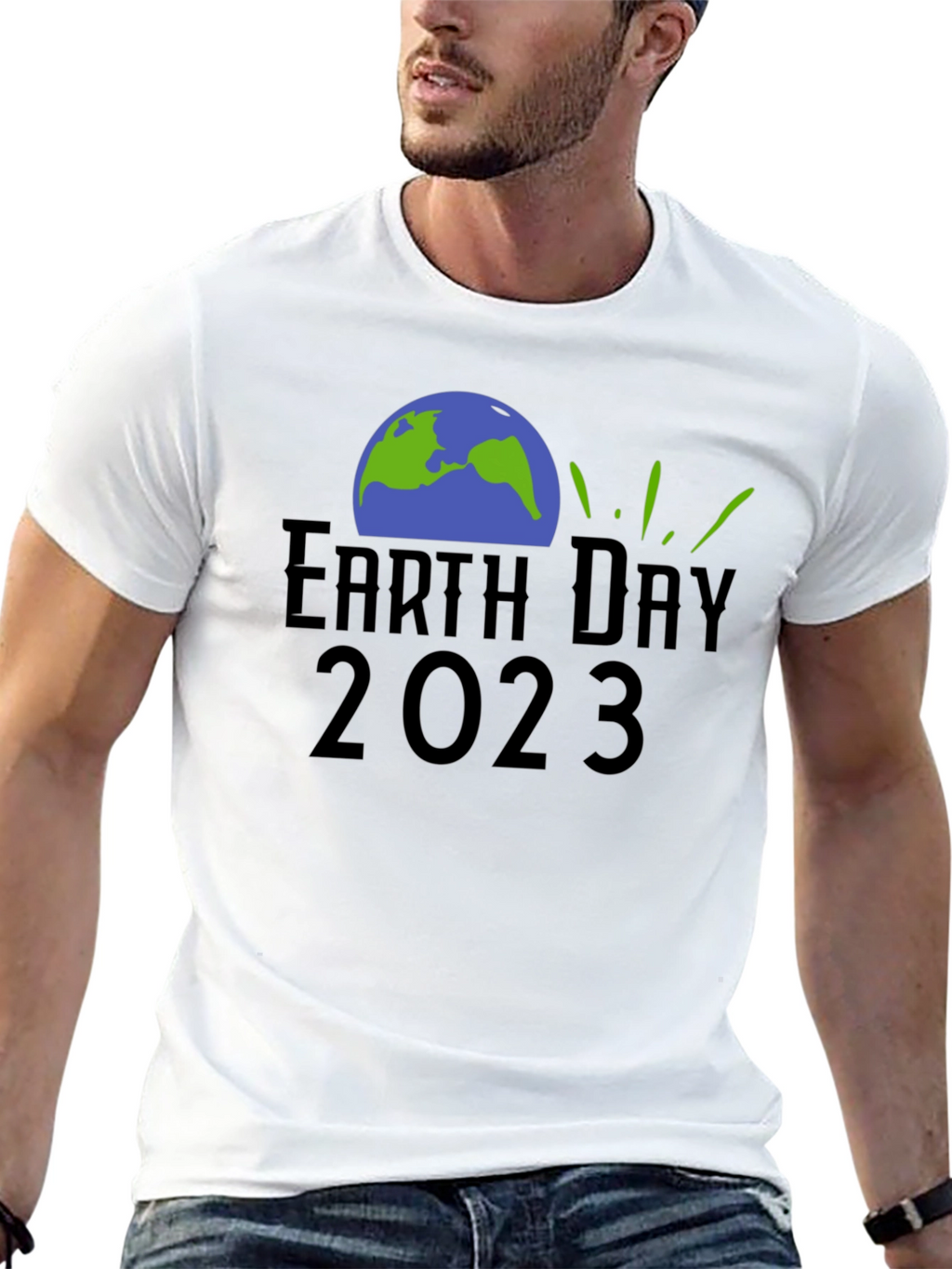 Earth Day 2023 Black Graphic T-Shirt