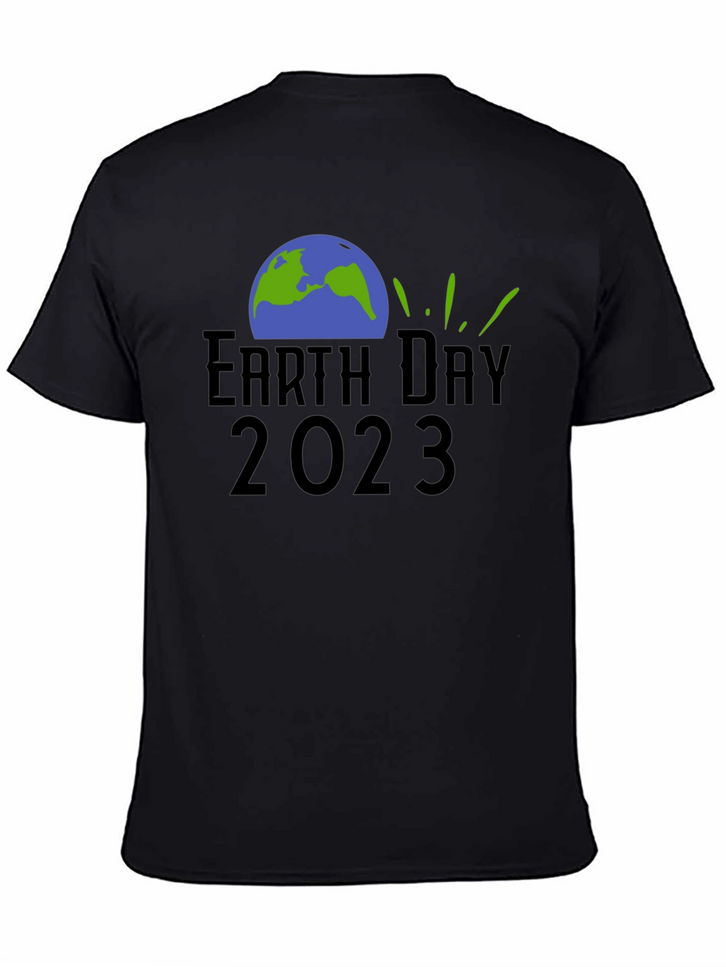 Earth Day 2023 Black Graphic T-Shirt