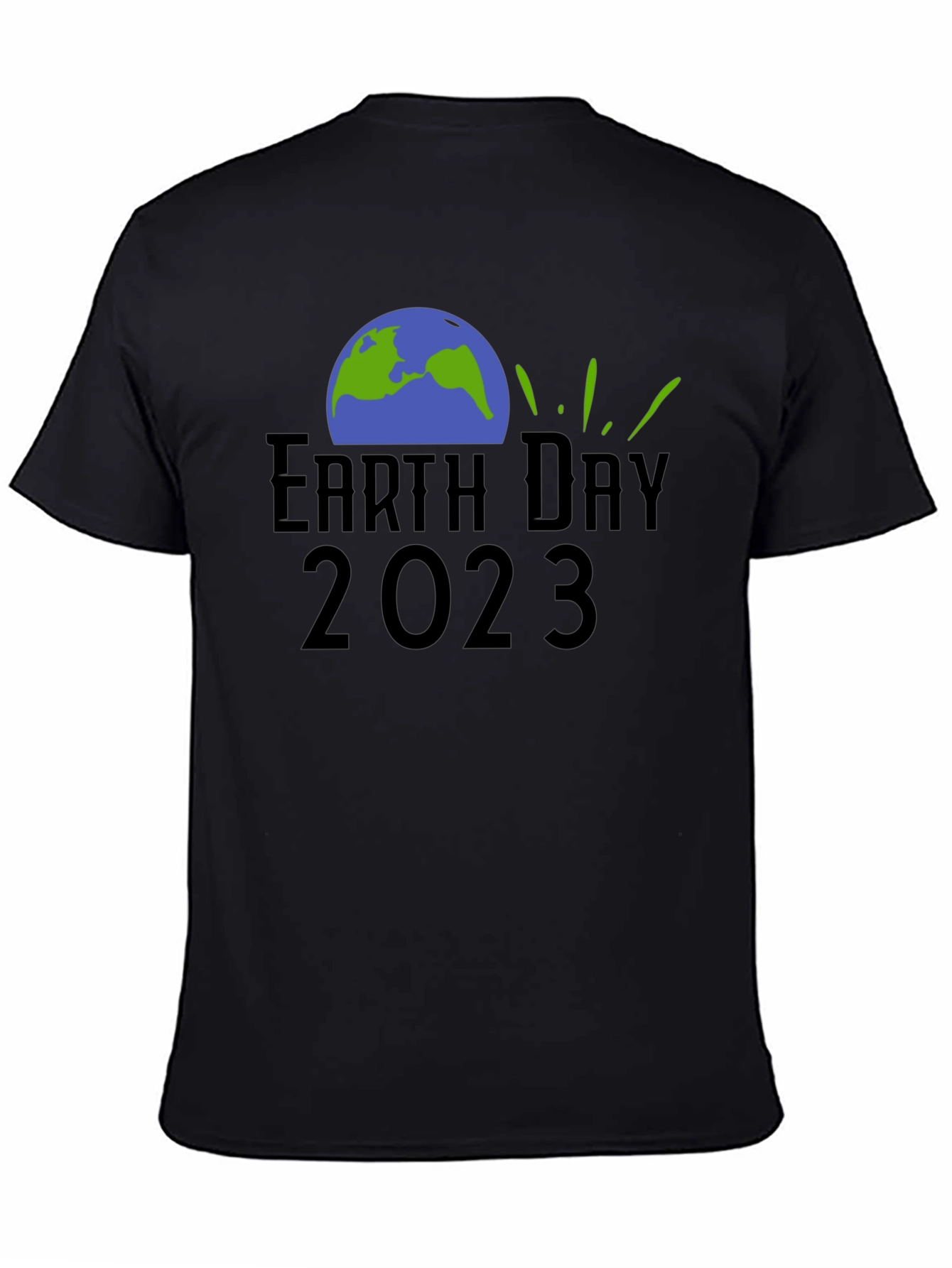 Earth Day 2023 Black Graphic T-Shirt