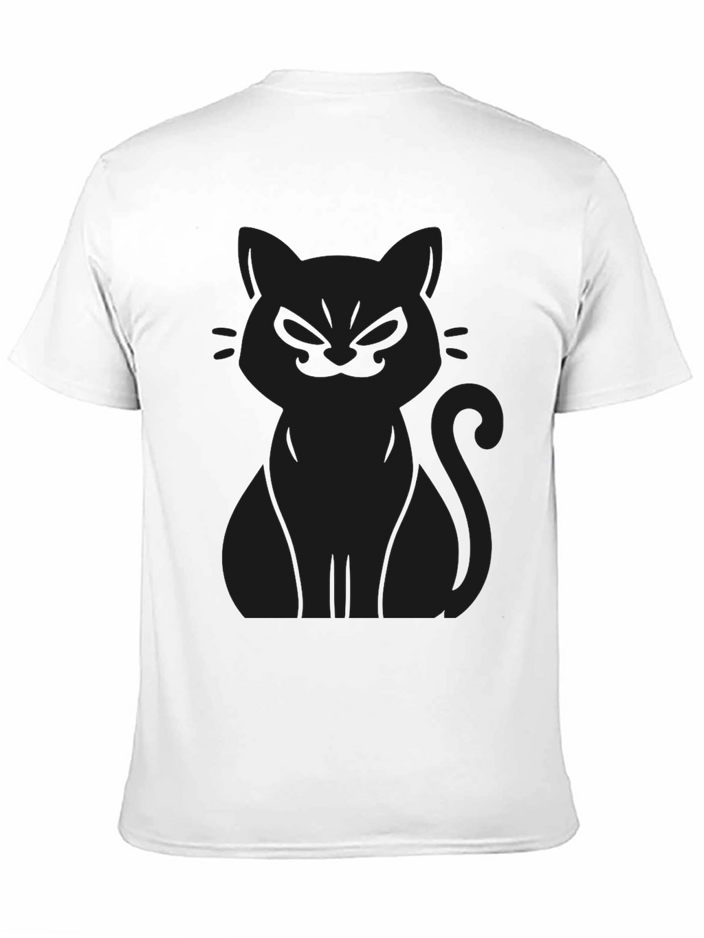 Mens Black Cat Graphic Tee - Soft Cotton Blend
