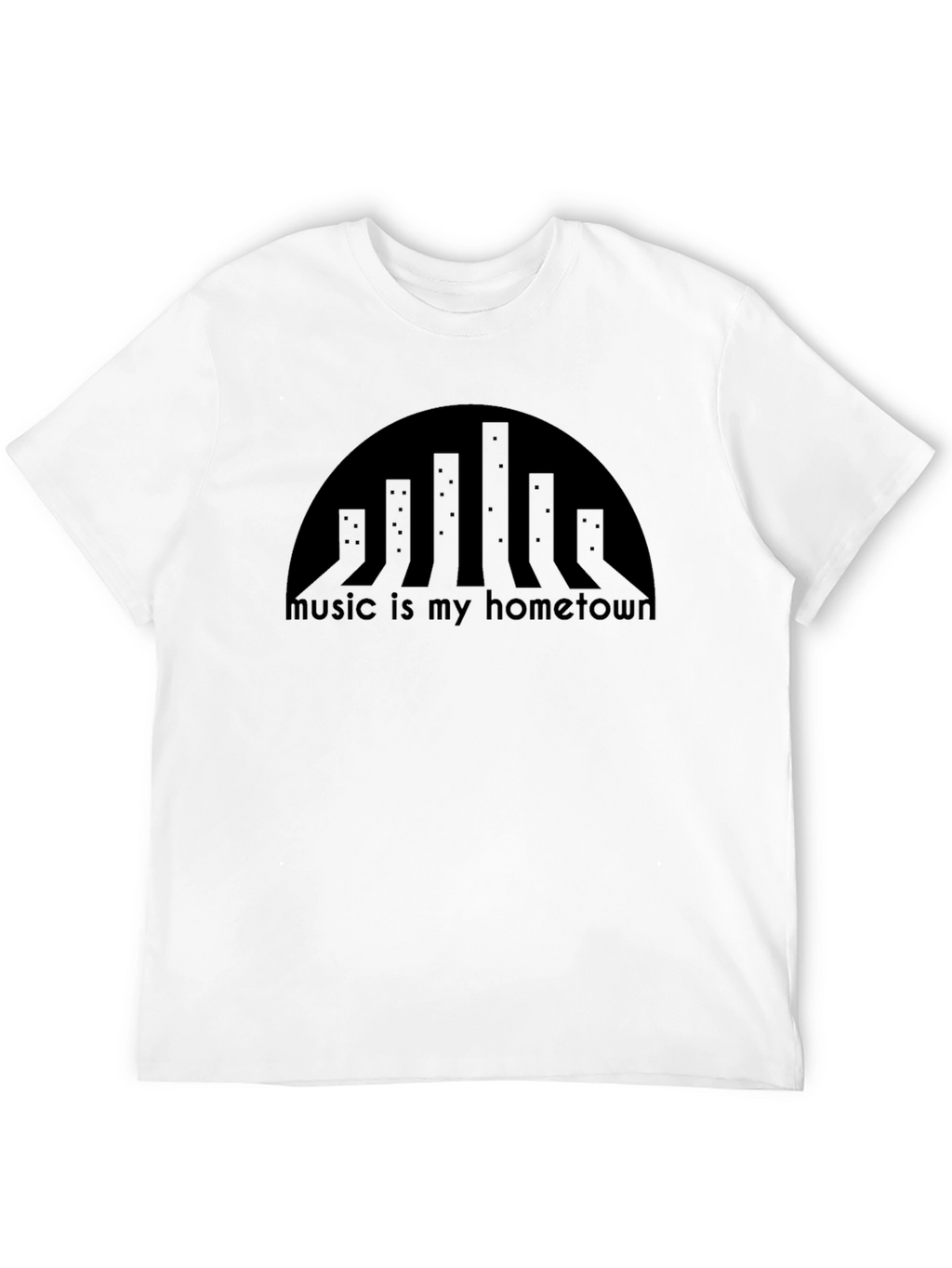 Music is My Hometown Black Graphic Tee
