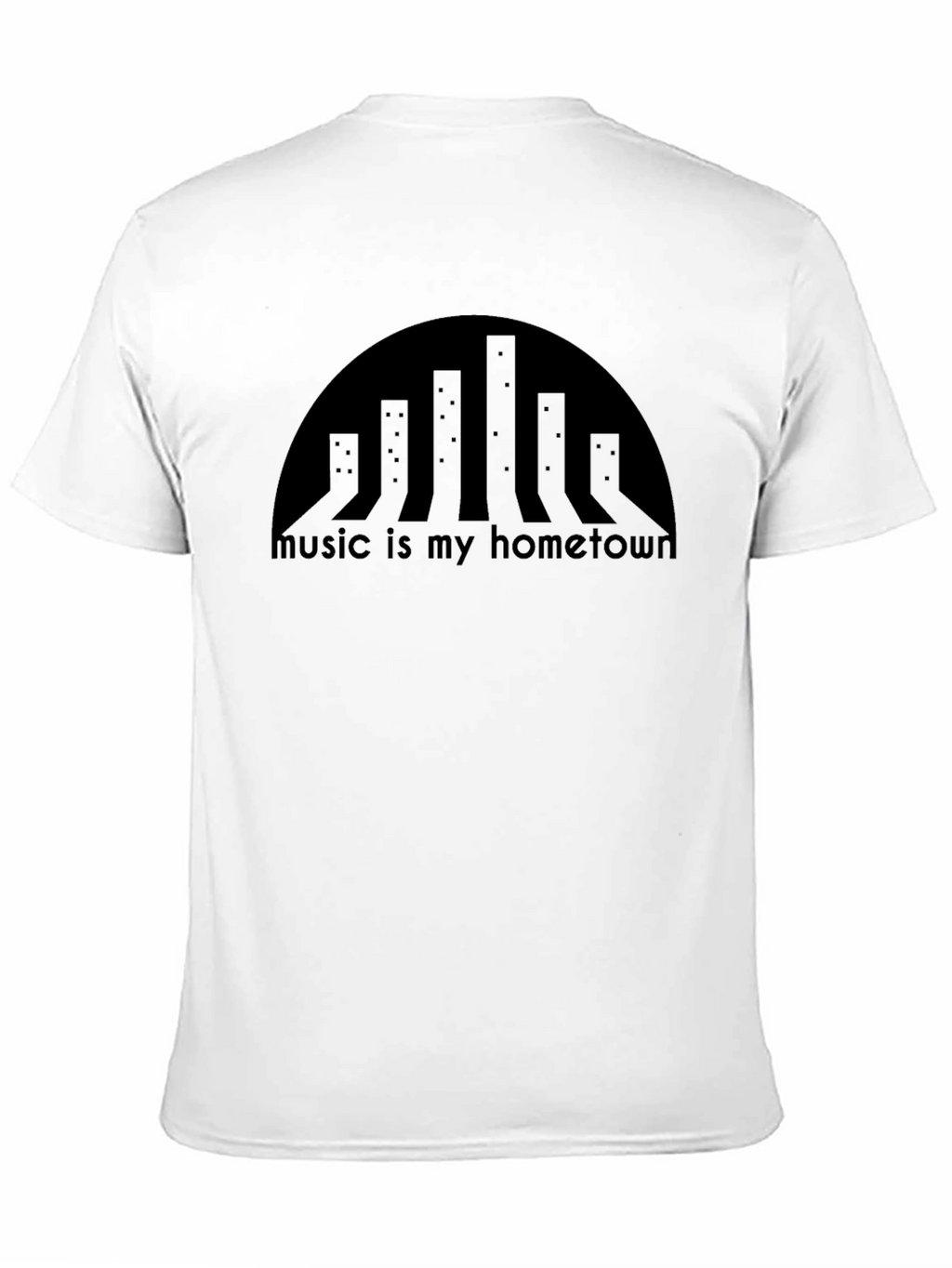 Music is My Hometown Black Graphic Tee