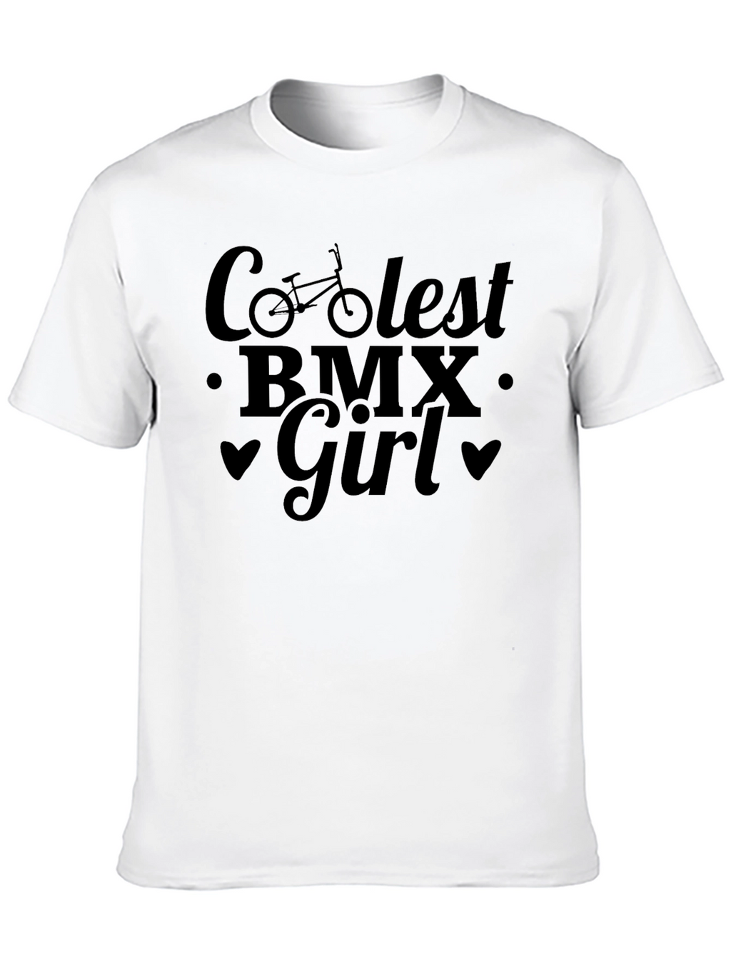 Coolest BMX Girl Black Graphic T-Shirt