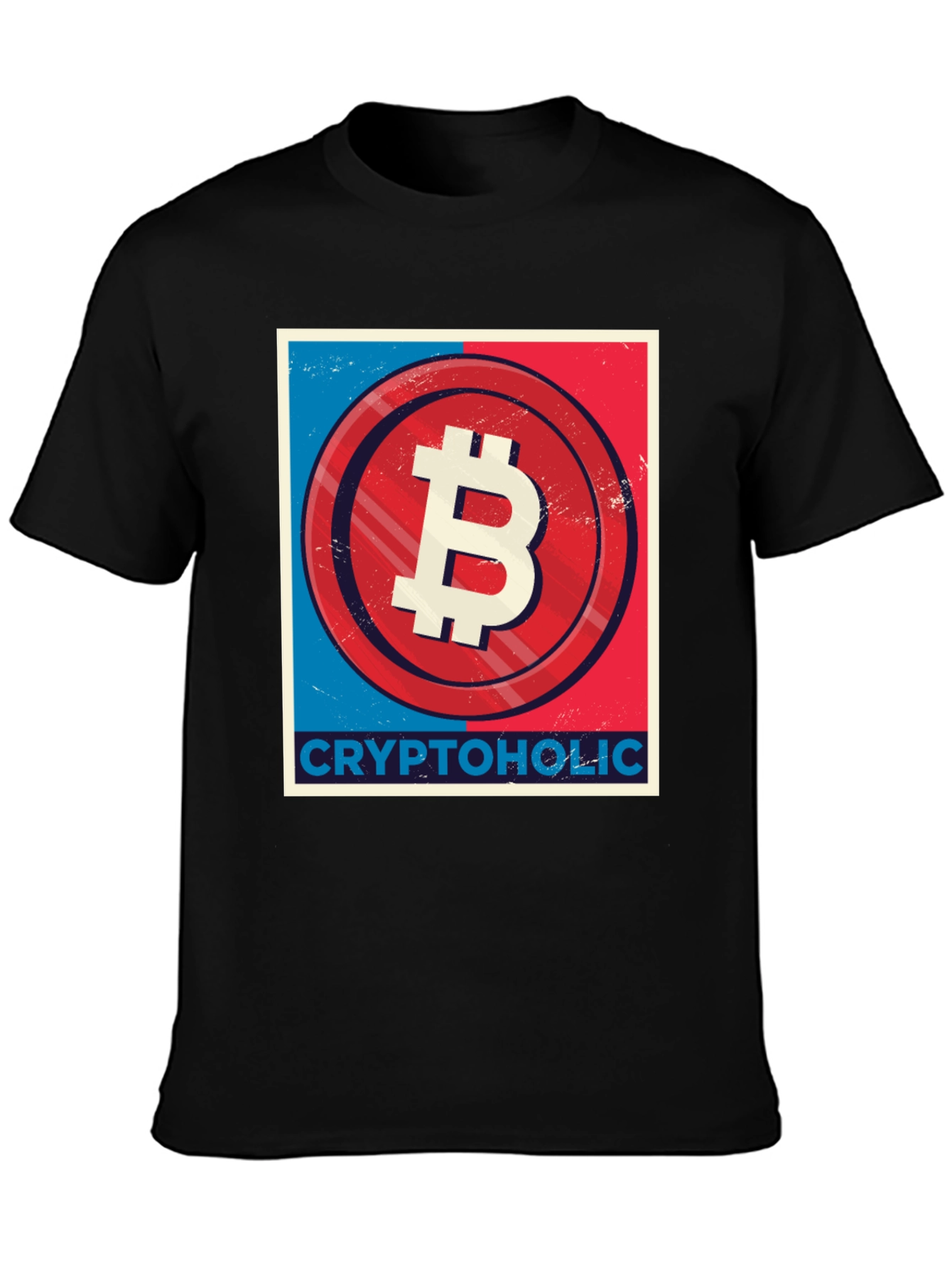 CryptoHolic Bitcoin Graphic Tee - Black
