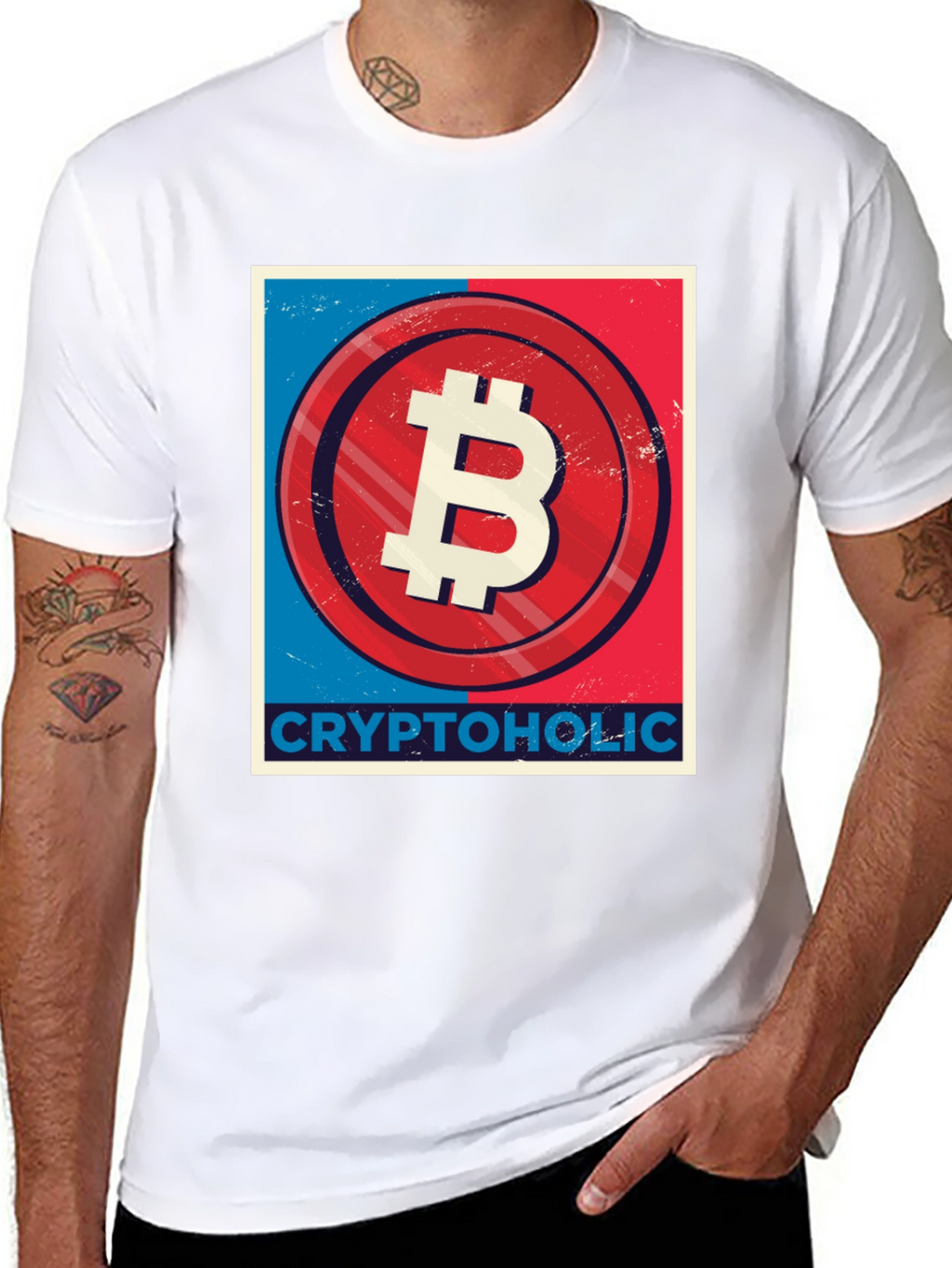 CryptoHolic Bitcoin Graphic Tee - Black