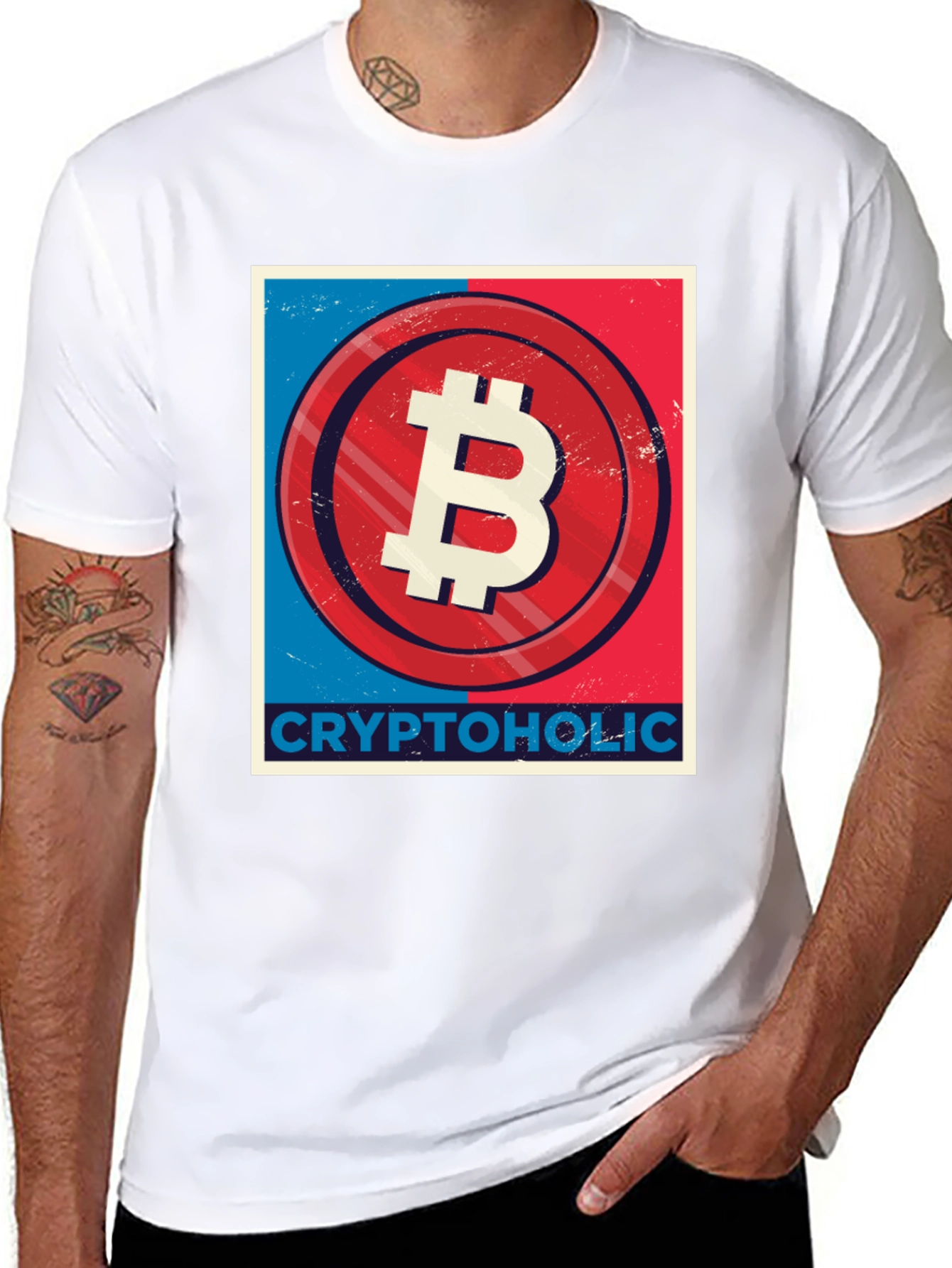 CryptoHolic Bitcoin Graphic Tee - Black