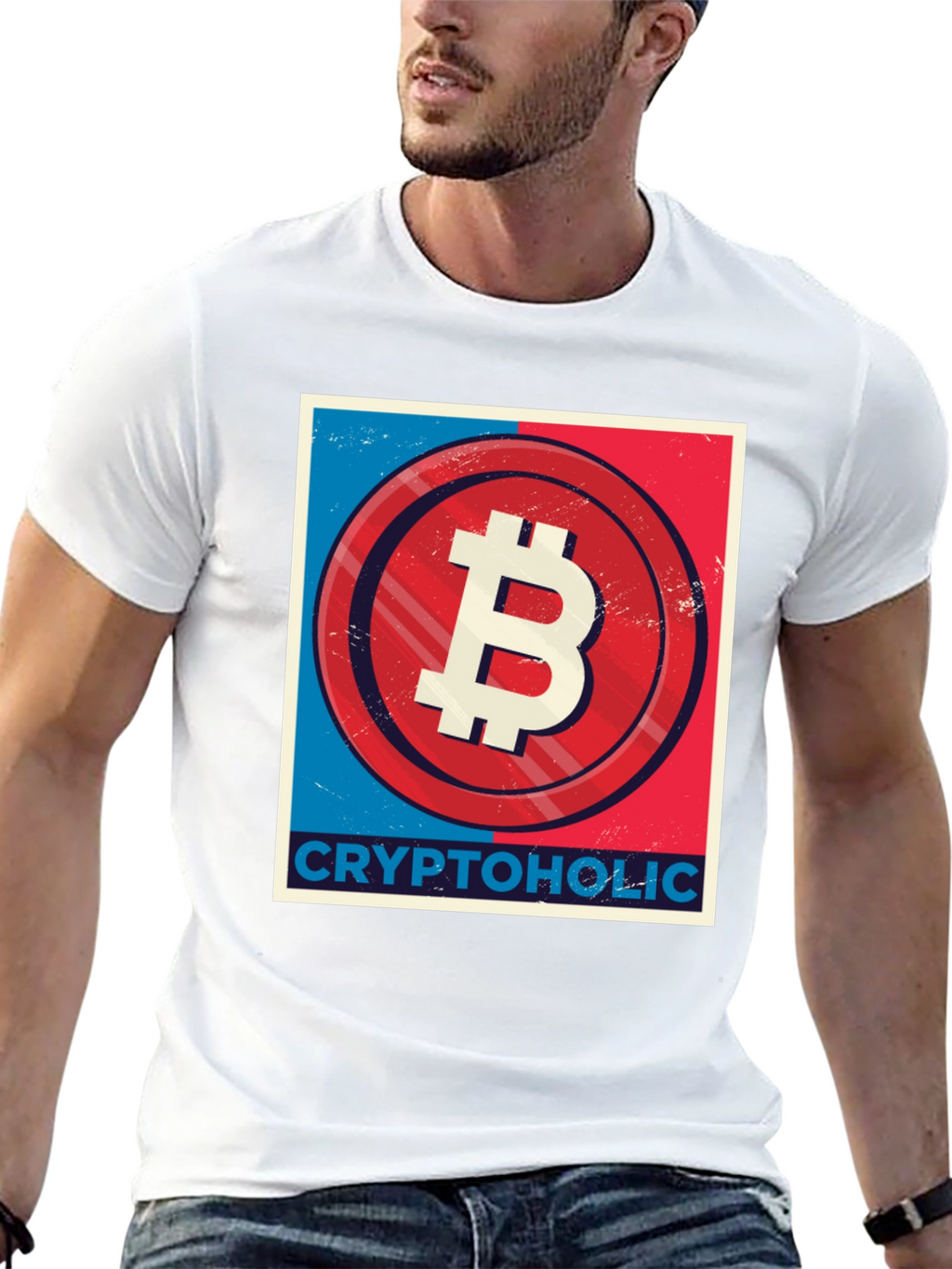CryptoHolic Bitcoin Graphic Tee - Black