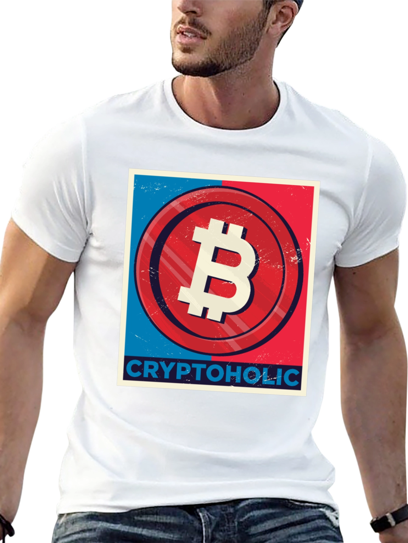 CryptoHolic Bitcoin Graphic Tee - Black