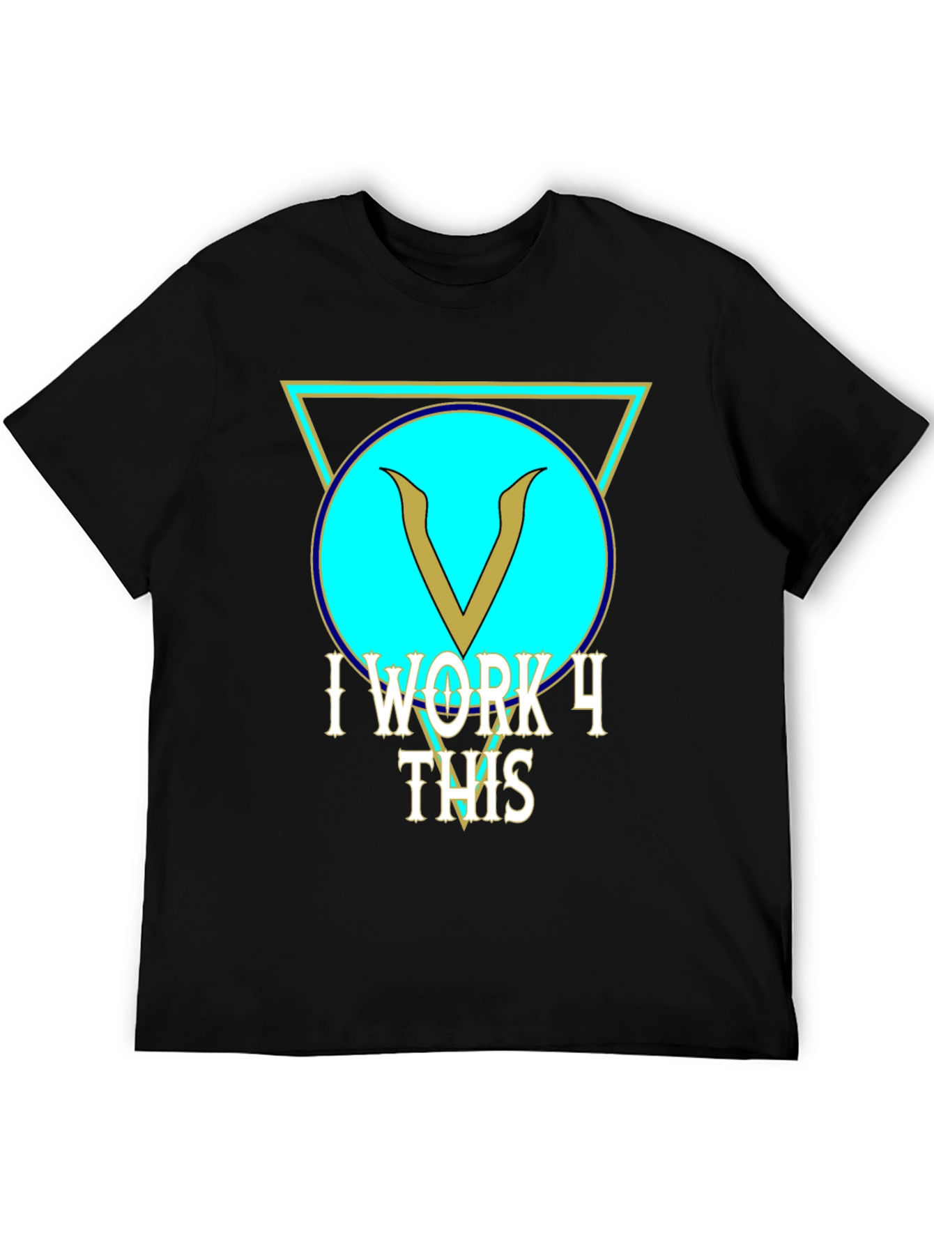 I Work 4 This Black Graphic Tee