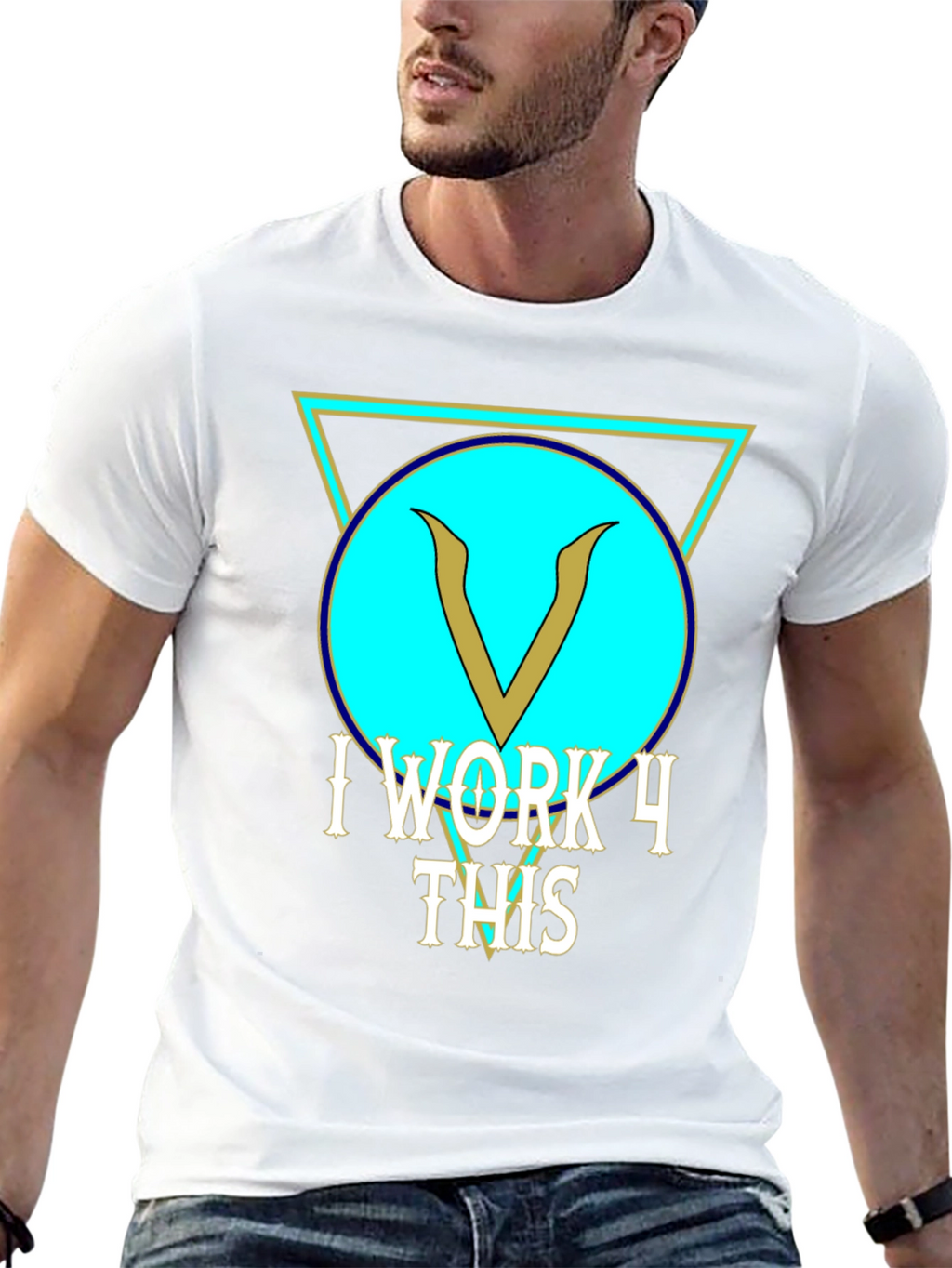 I Work 4 This Black Graphic Tee
