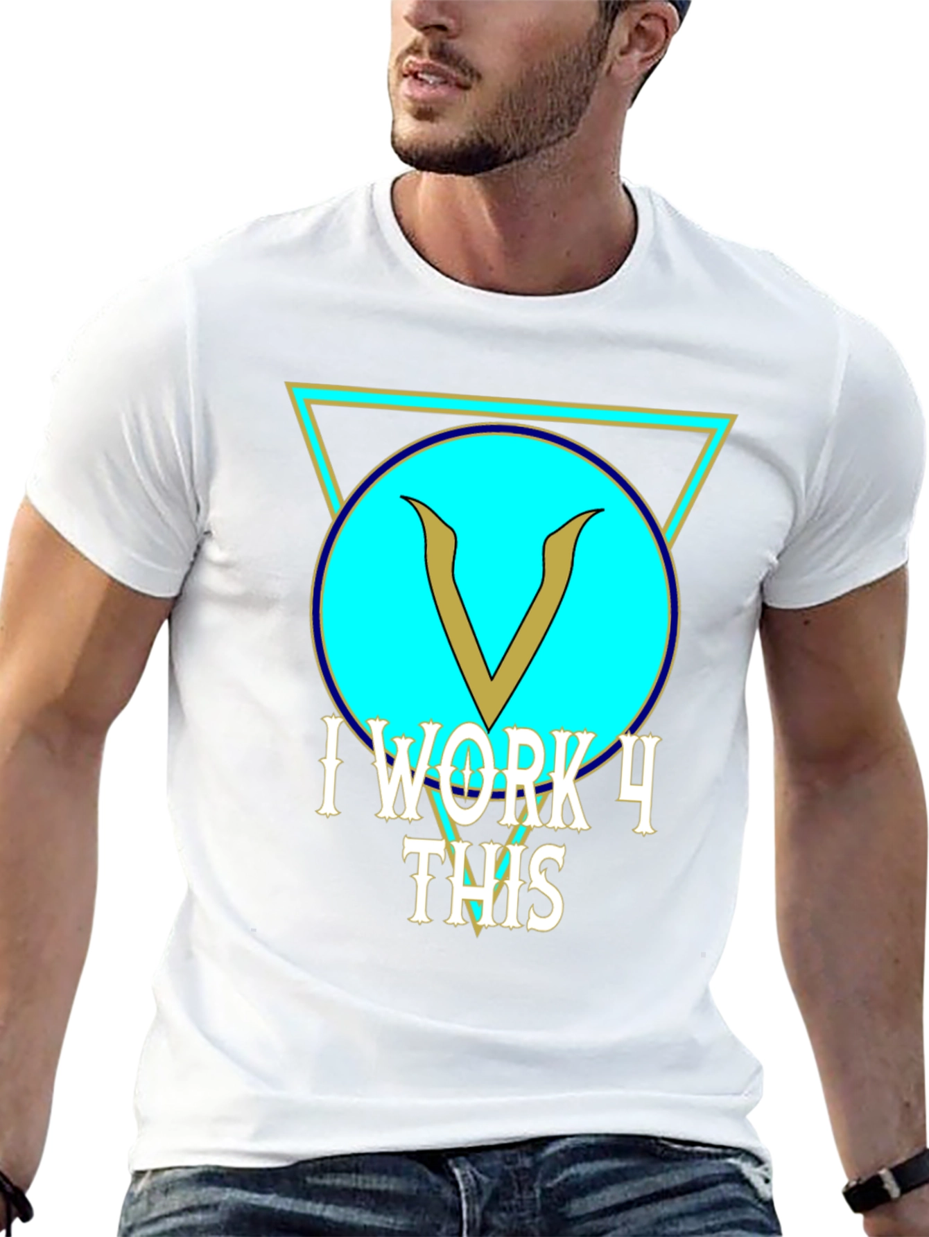 I Work 4 This Black Graphic Tee