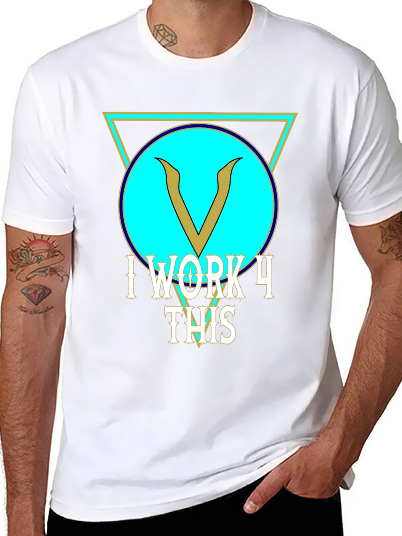 I Work 4 This Black Graphic Tee