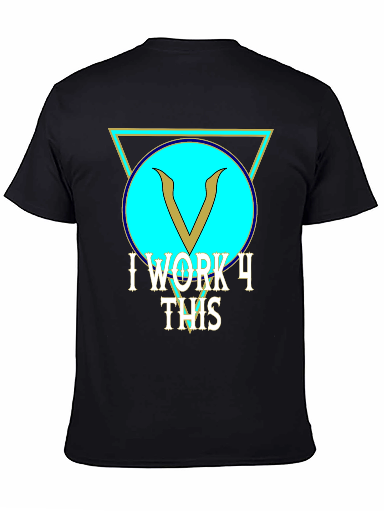 I Work 4 This Black Graphic Tee