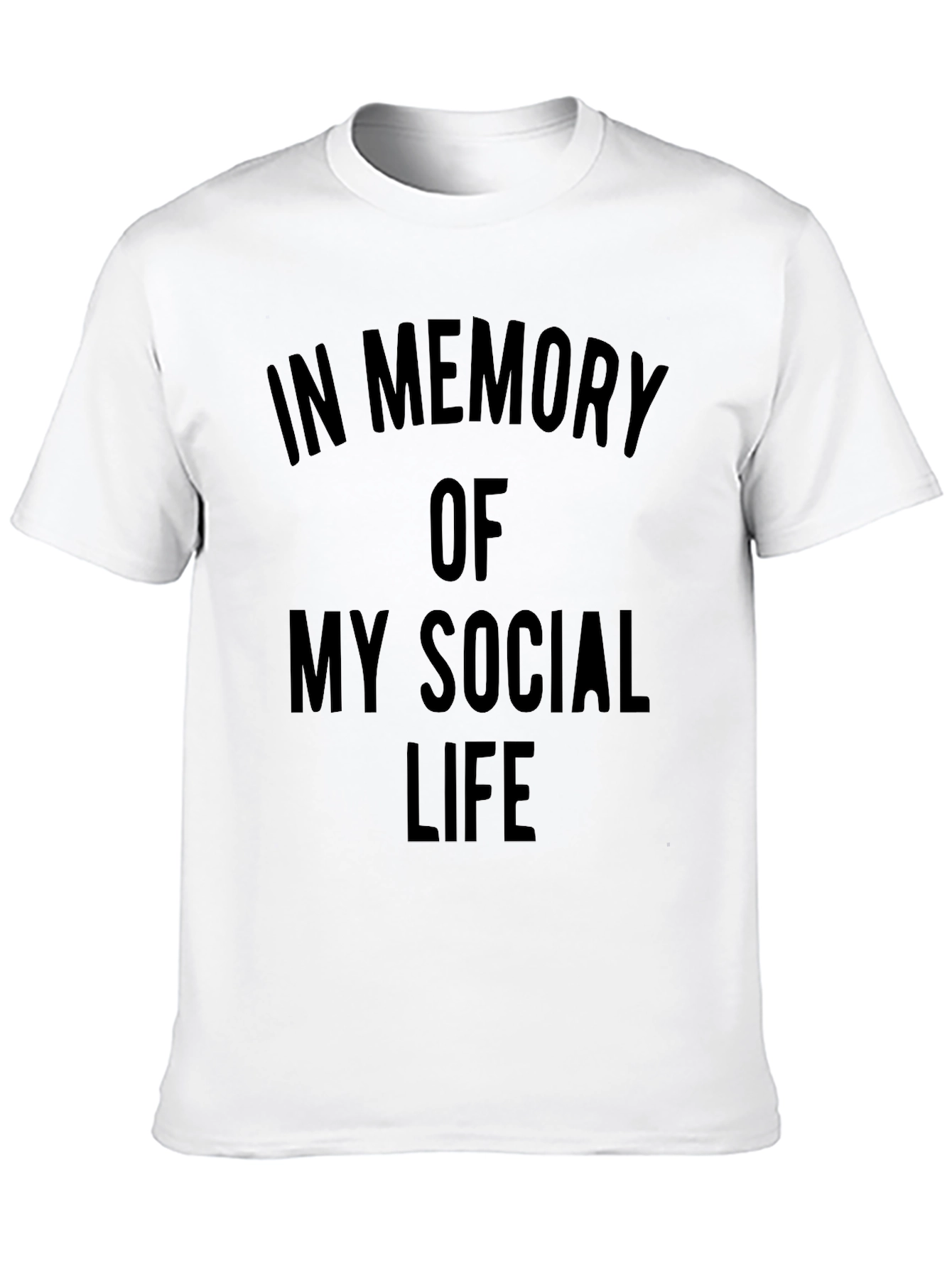 In Memory of My Social Life Graphic T-Shirt