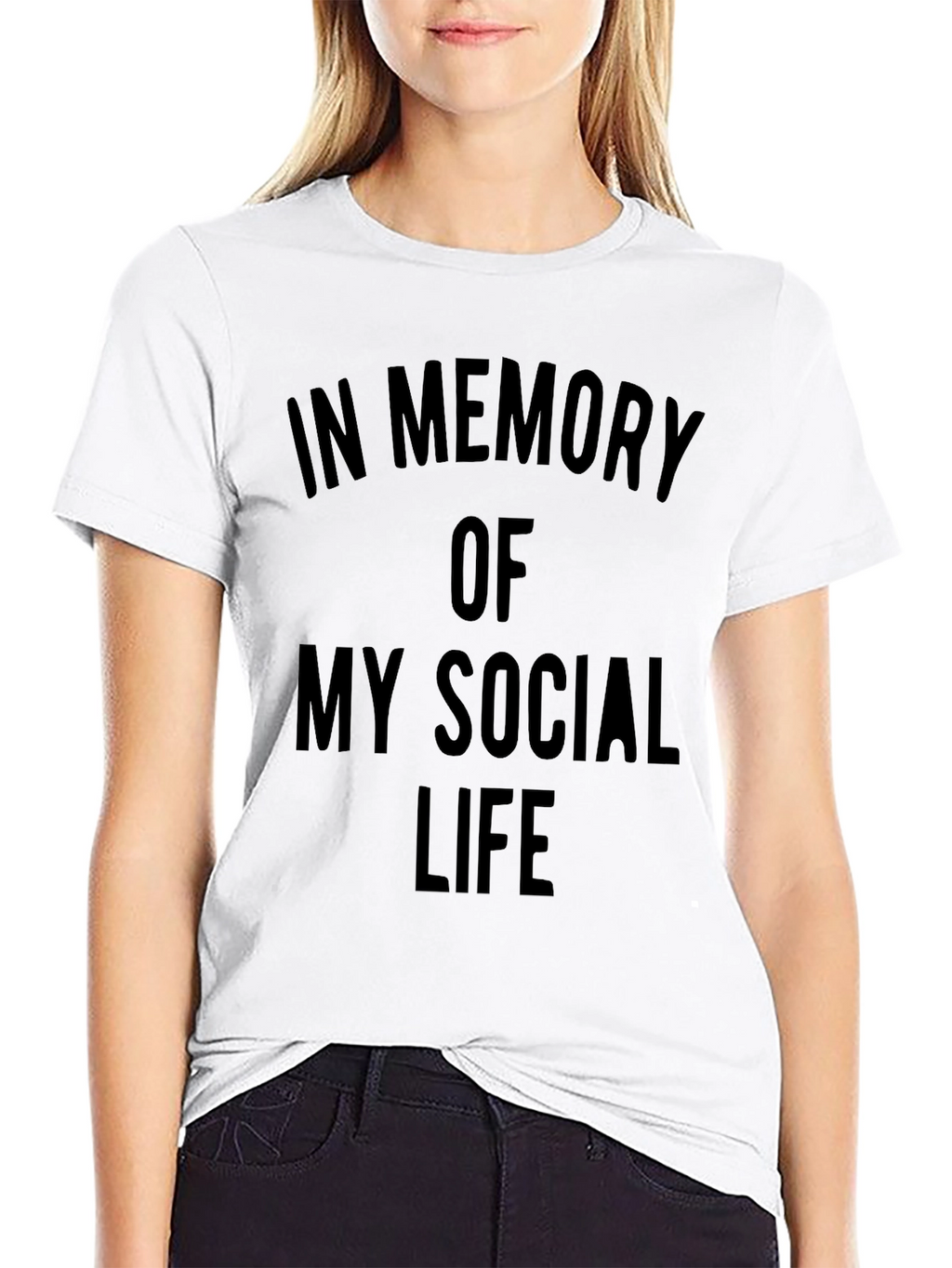 In Memory of My Social Life Graphic T-Shirt