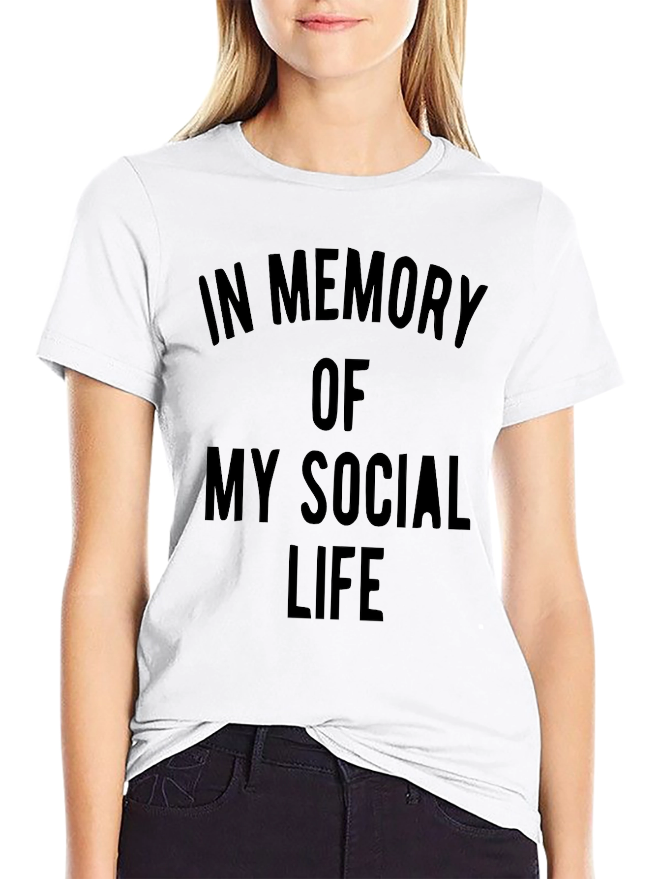 In Memory of My Social Life Graphic T-Shirt