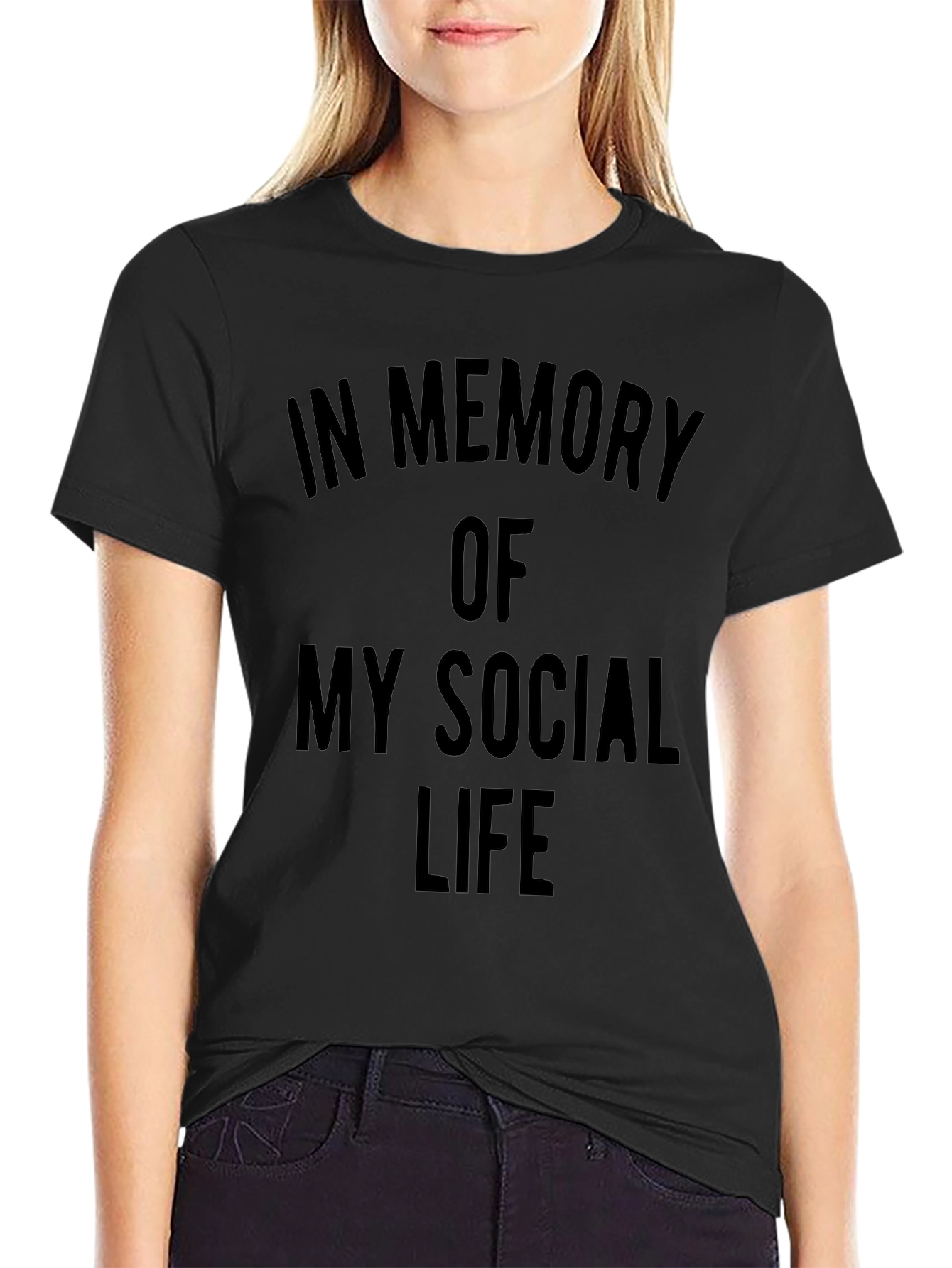 In Memory of My Social Life Graphic T-Shirt