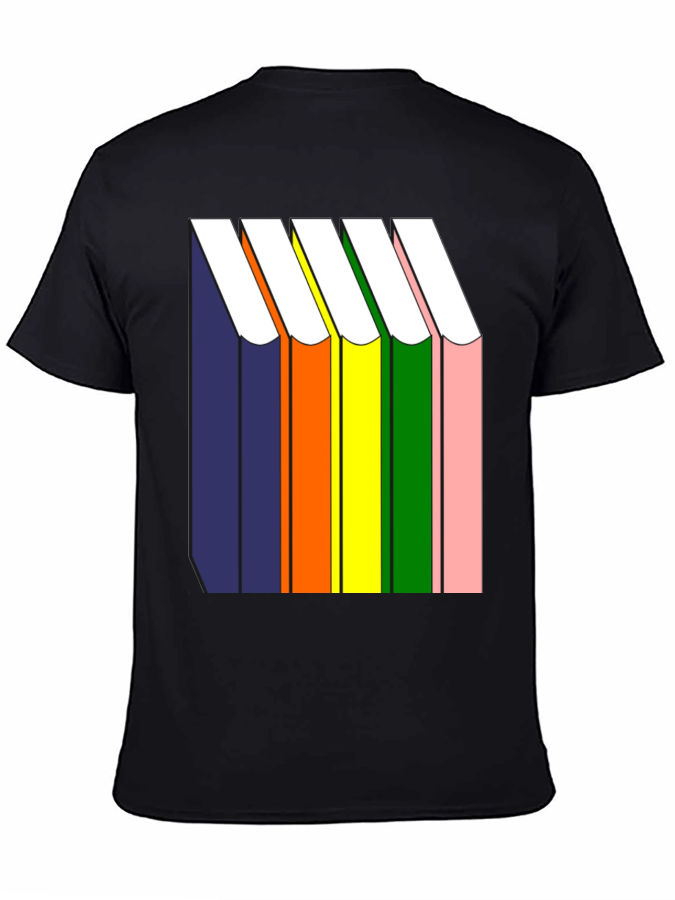 Rainbow Book Stack T-Shirt - Graphic Tee
