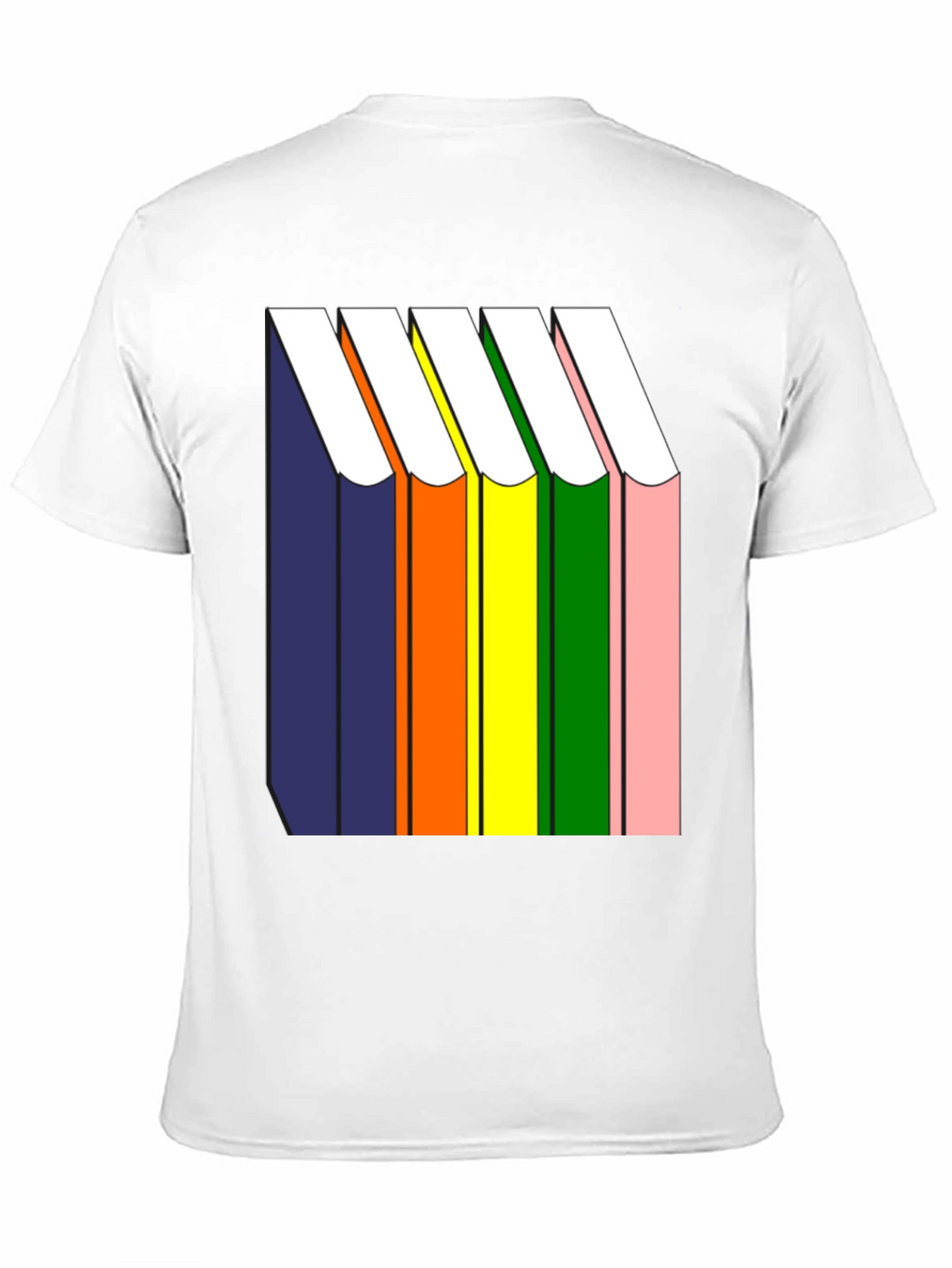 Rainbow Book Stack T-Shirt - Graphic Tee