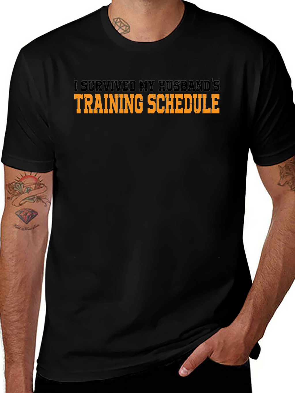 I Survived My Husbands Training Schedule T-Shirt