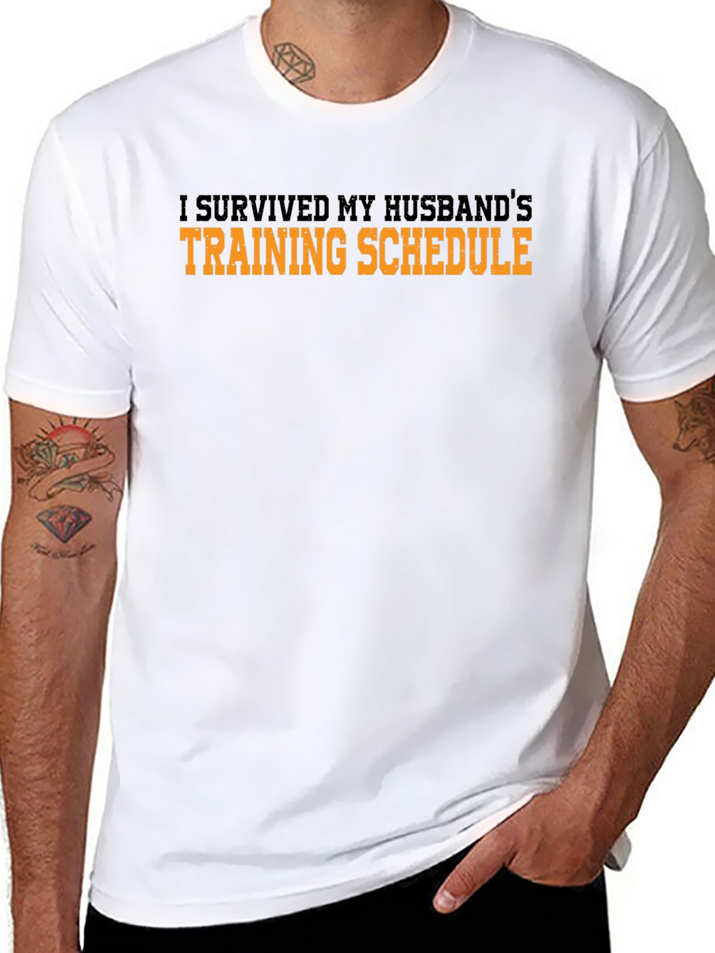 I Survived My Husbands Training Schedule T-Shirt