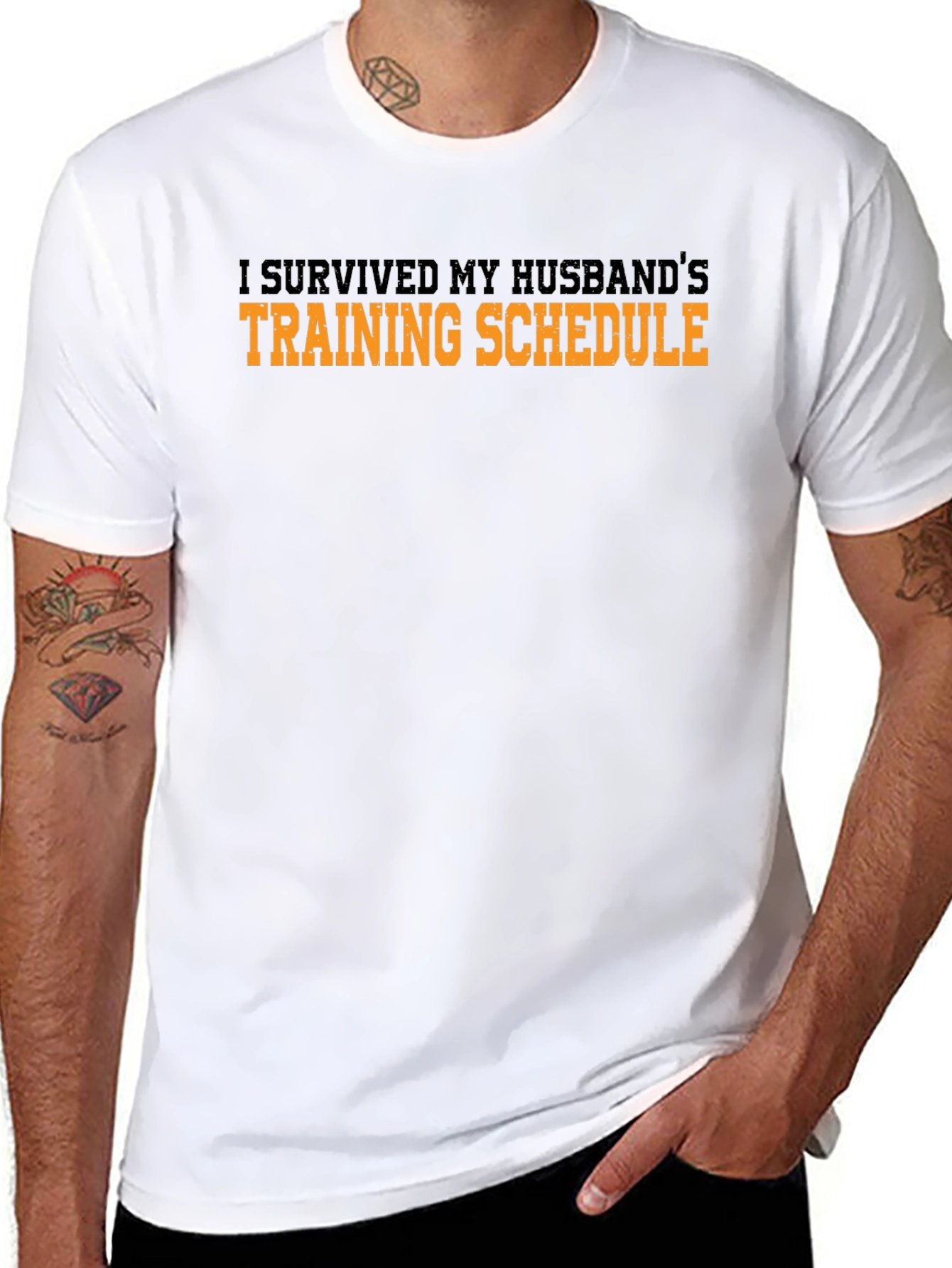 I Survived My Husbands Training Schedule T-Shirt