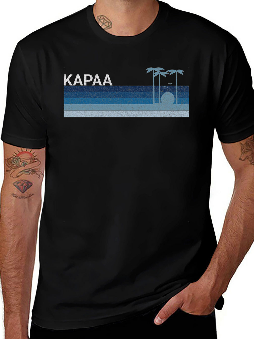 Kapaa Retro Palm Tree T-Shirt