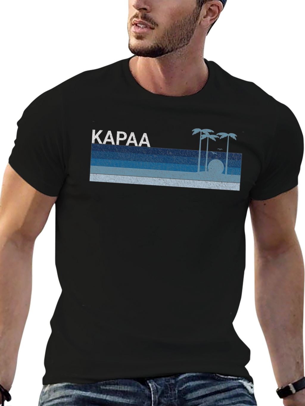 Kapaa Retro Palm Tree T-Shirt