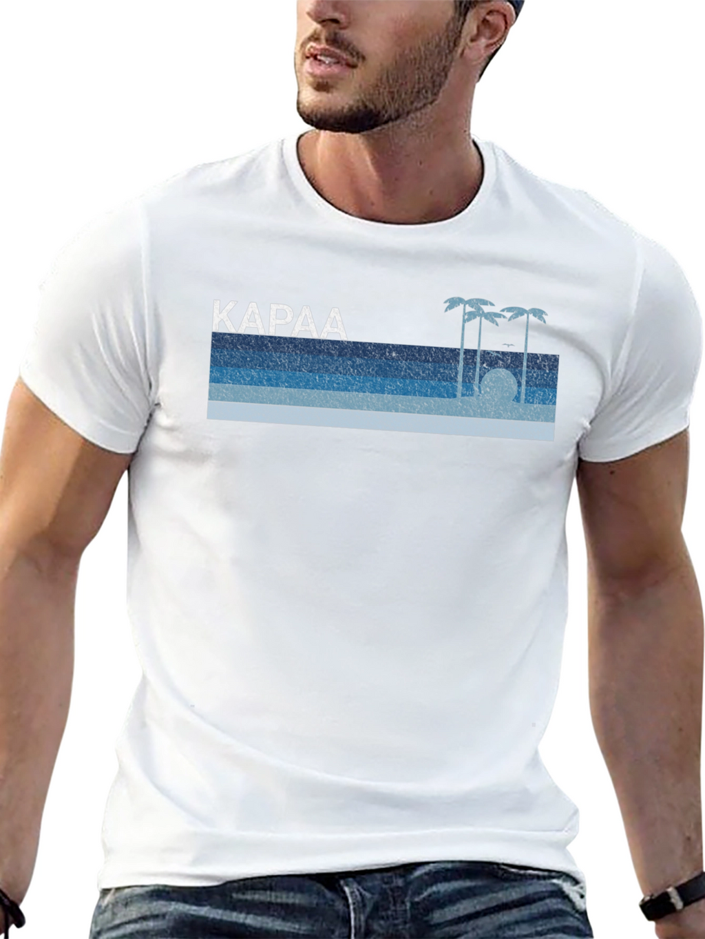 Kapaa Retro Palm Tree T-Shirt