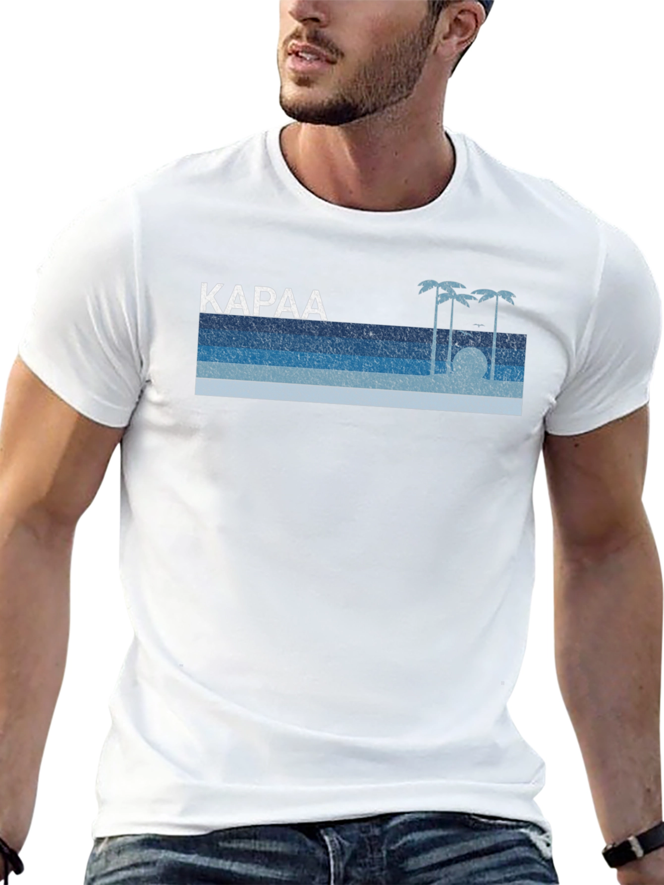 Kapaa Retro Palm Tree T-Shirt