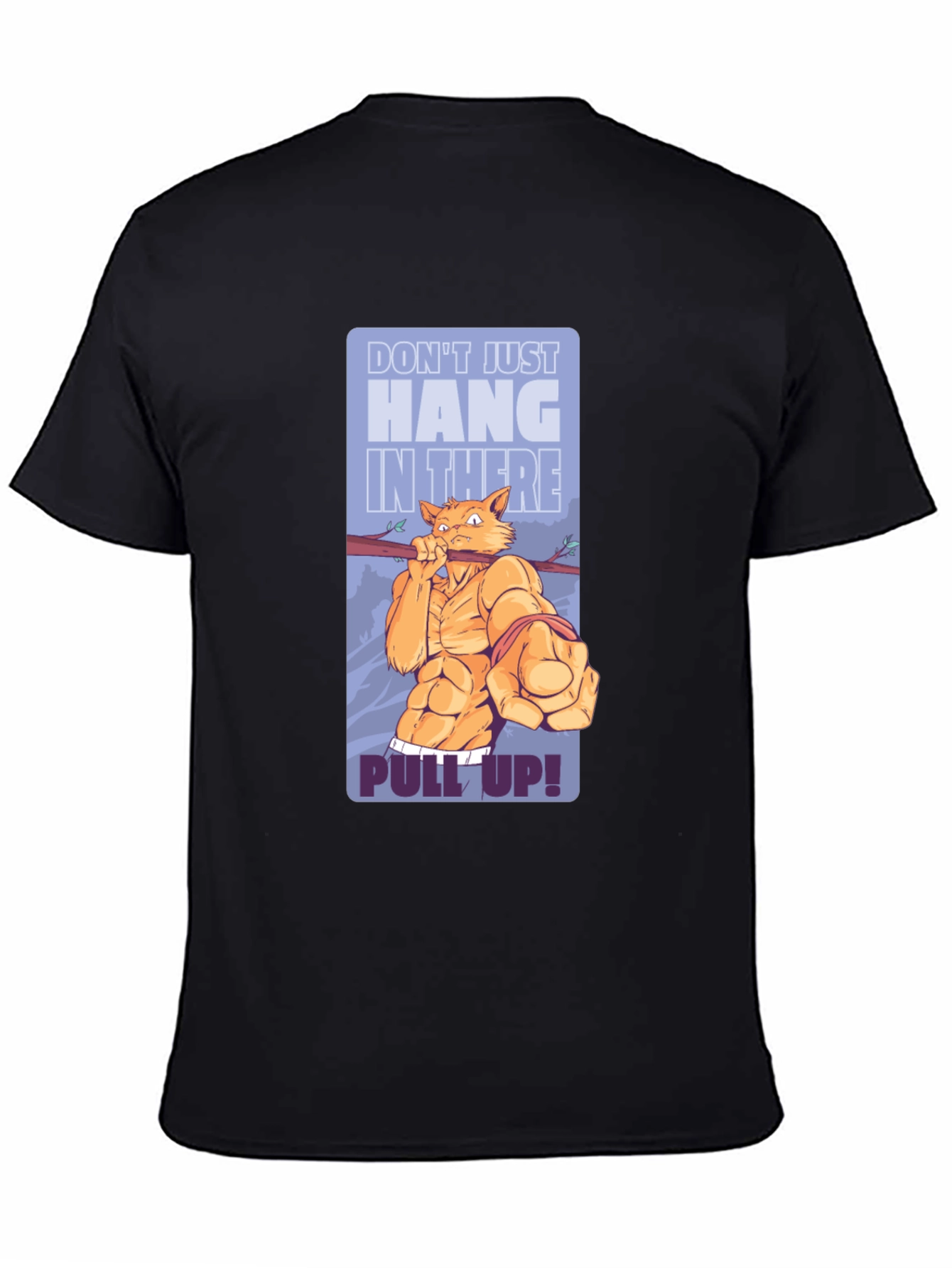 Motivational Cat Workout Graphic T-Shirt