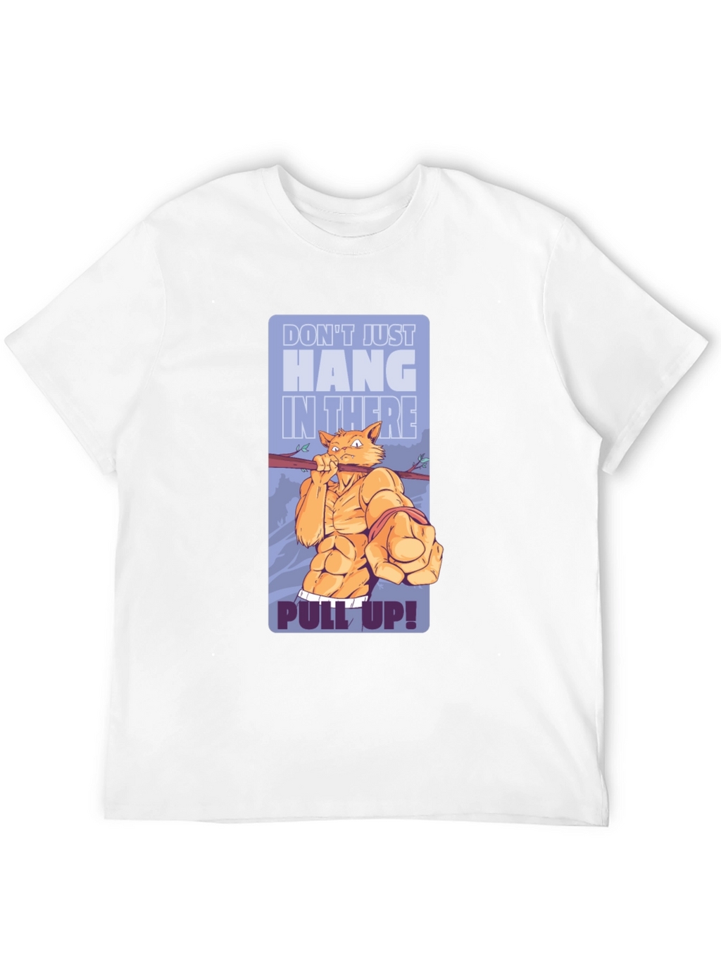 Motivational Cat Workout Graphic T-Shirt