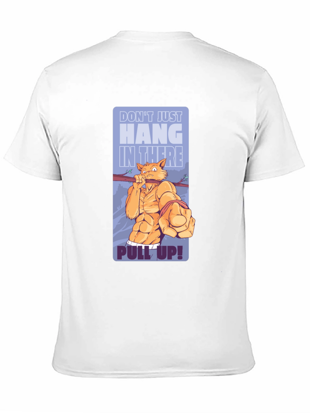 Motivational Cat Workout Graphic T-Shirt