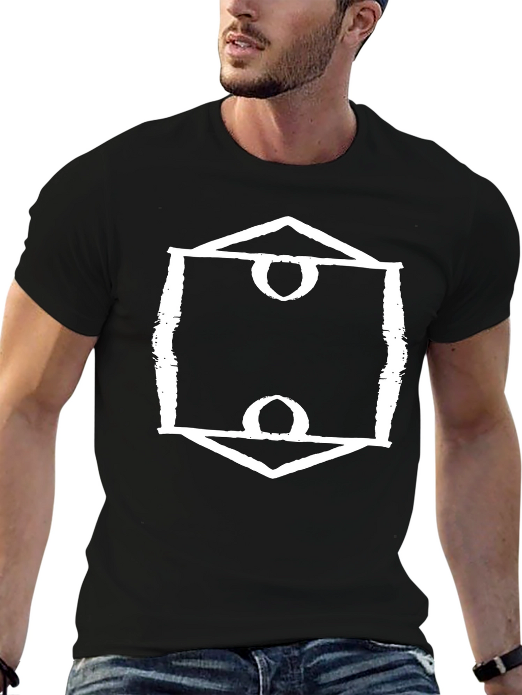 Unique Graphic Tee - Hexagon Symbol Shirt