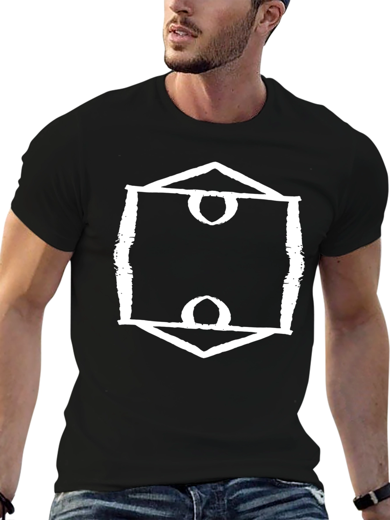Unique Graphic Tee - Hexagon Symbol Shirt