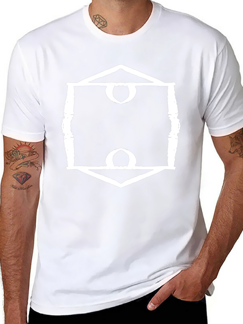 Unique Graphic Tee - Hexagon Symbol Shirt