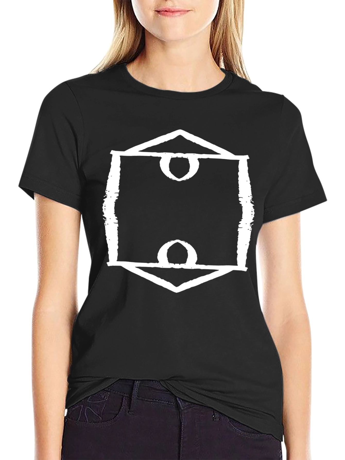 Unique Graphic Tee - Hexagon Symbol Shirt