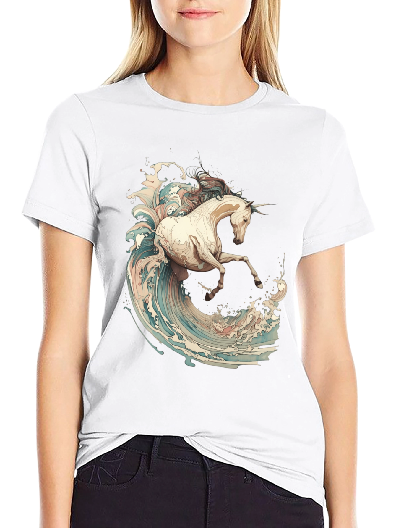 Unicorn Wave Rider Graphic T-Shirt