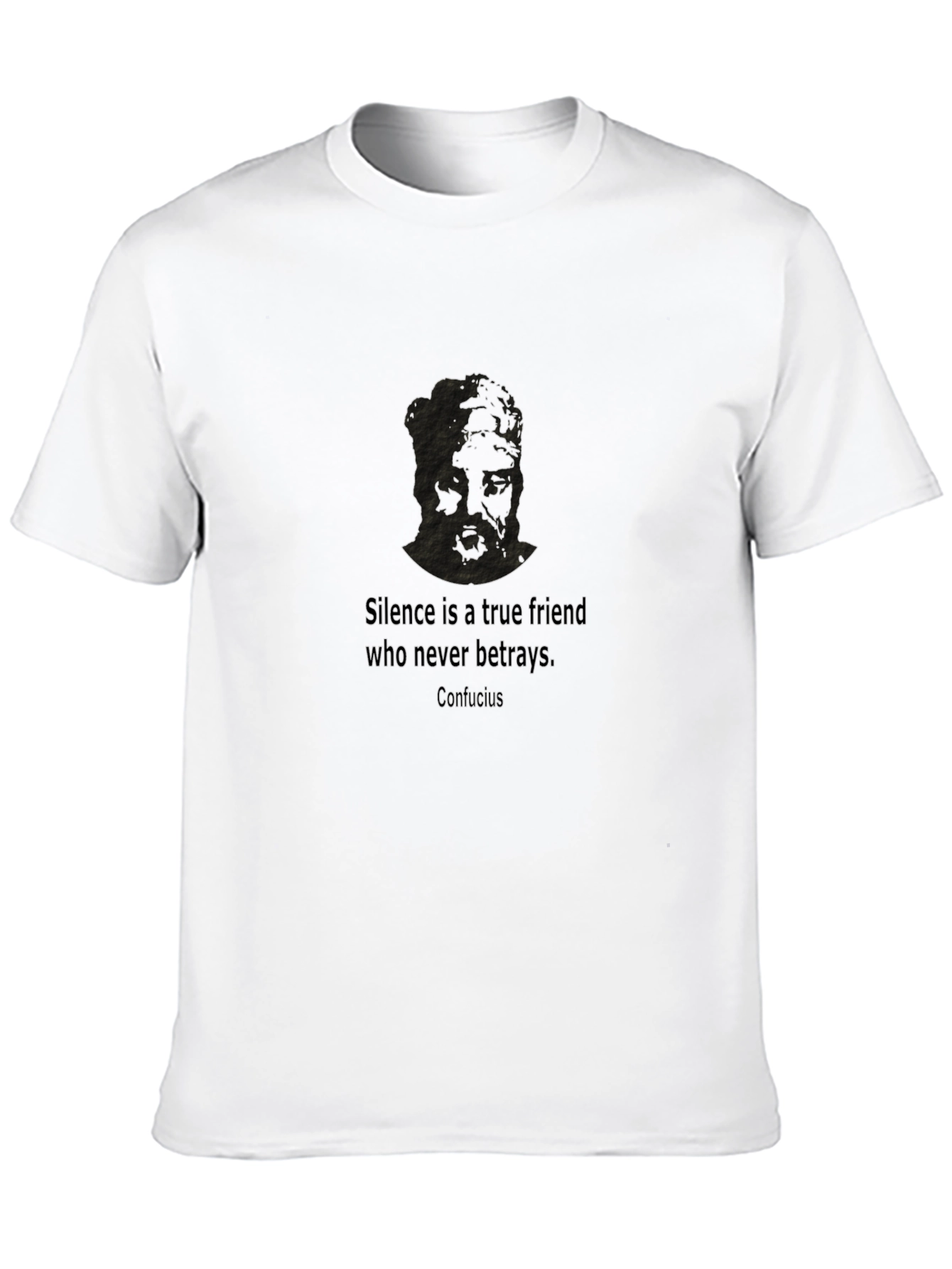 Confucius Quote Black T-Shirt