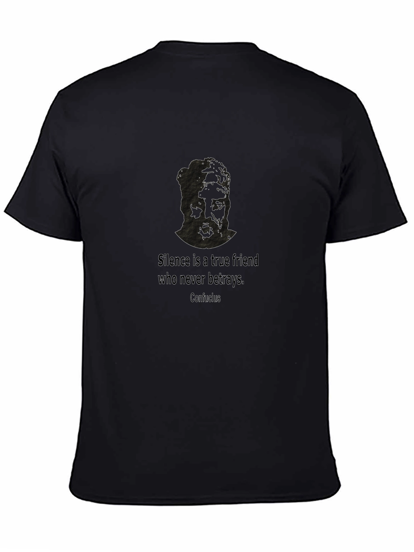 Confucius Quote Black T-Shirt