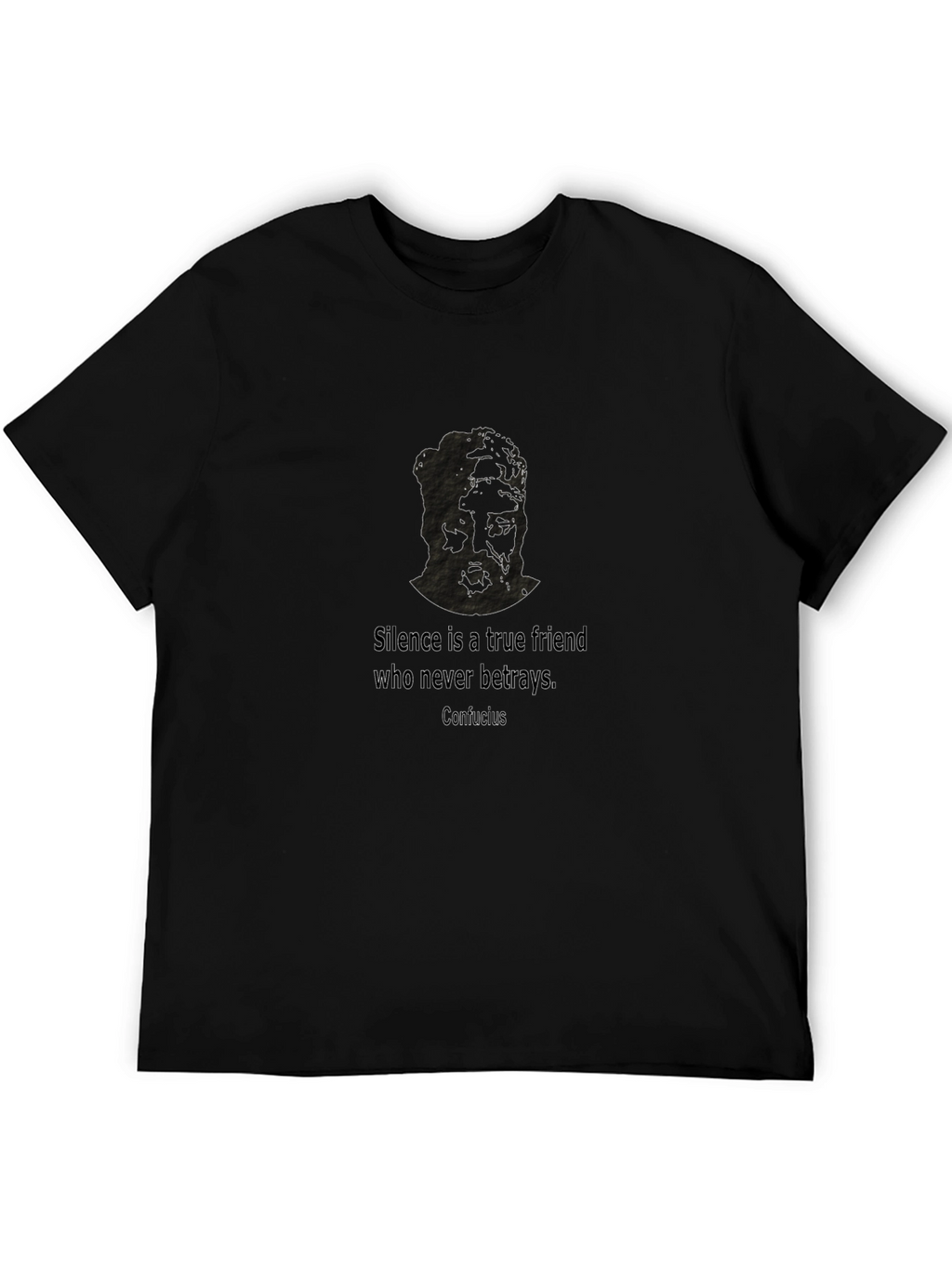 Confucius Quote Black T-Shirt
