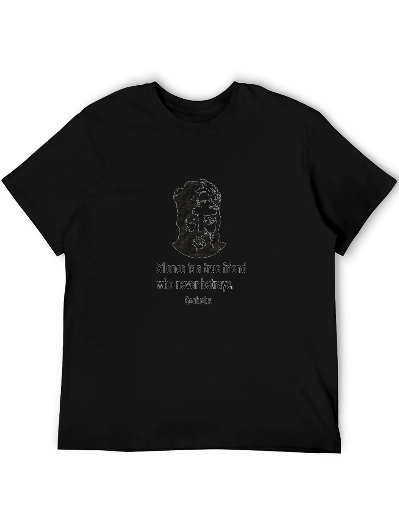 Confucius Quote Black T-Shirt