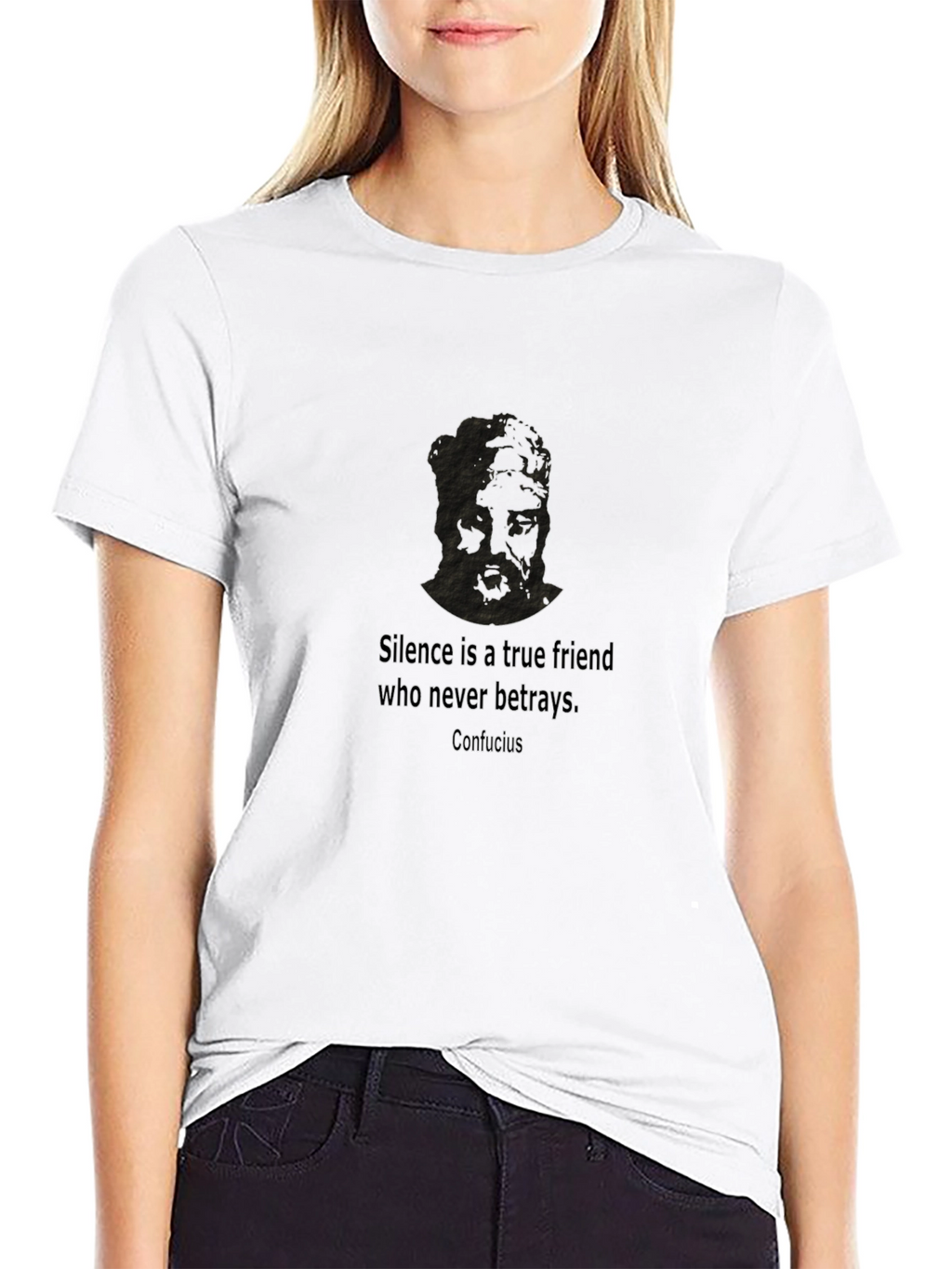 Confucius Quote Black T-Shirt