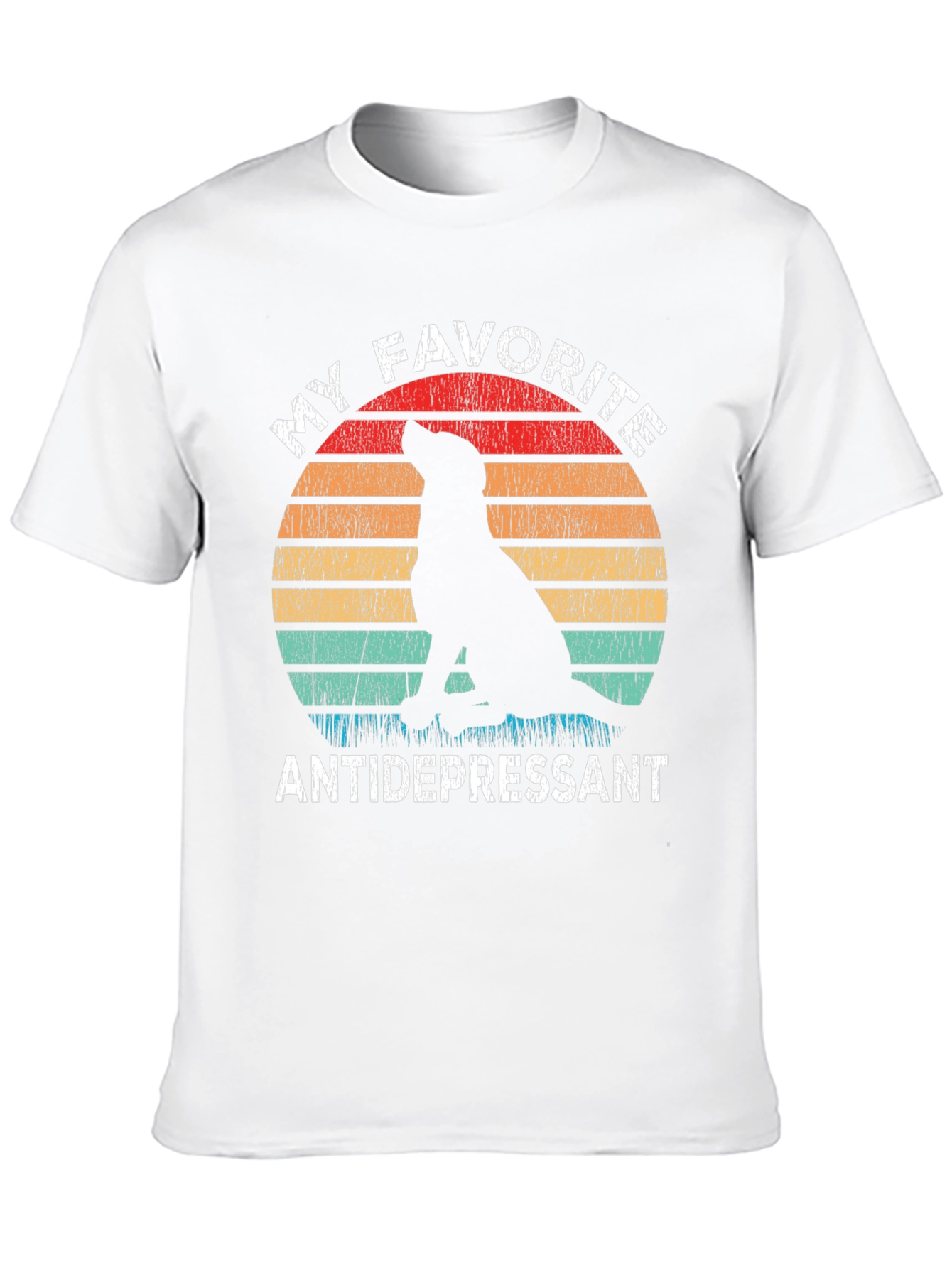 My Favorite Antidepressant Dog Silhouette T-Shirt