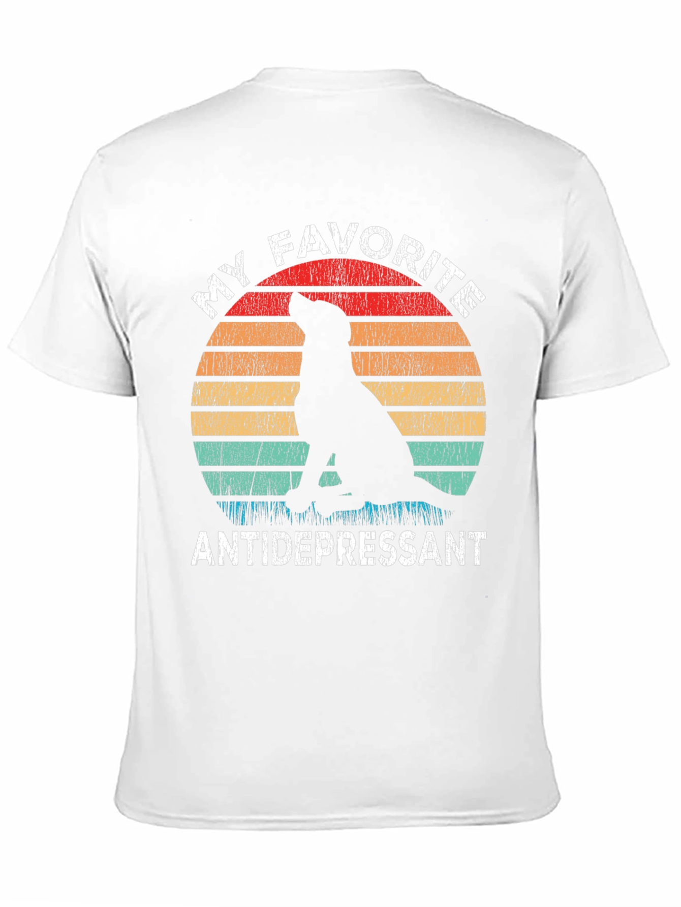 My Favorite Antidepressant Dog Silhouette T-Shirt