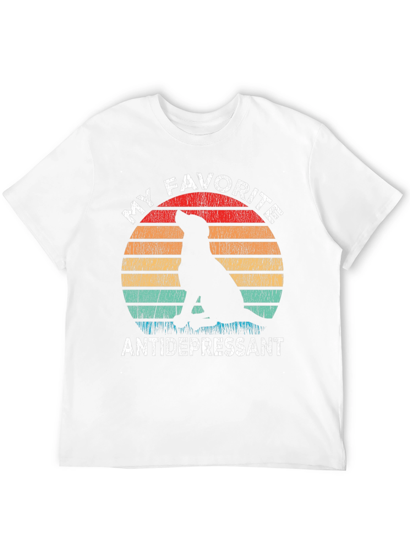 My Favorite Antidepressant Dog Silhouette T-Shirt