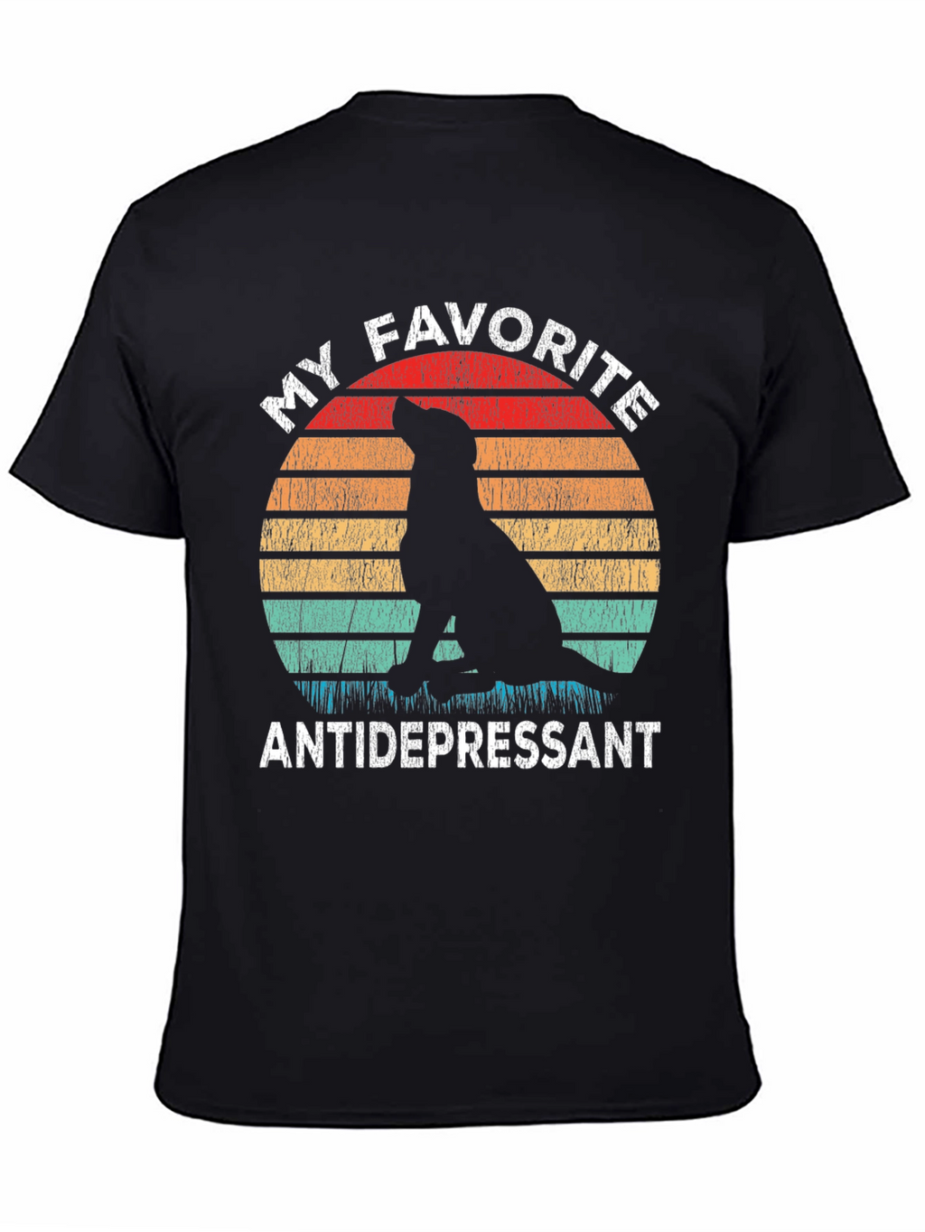 My Favorite Antidepressant Dog Silhouette T-Shirt