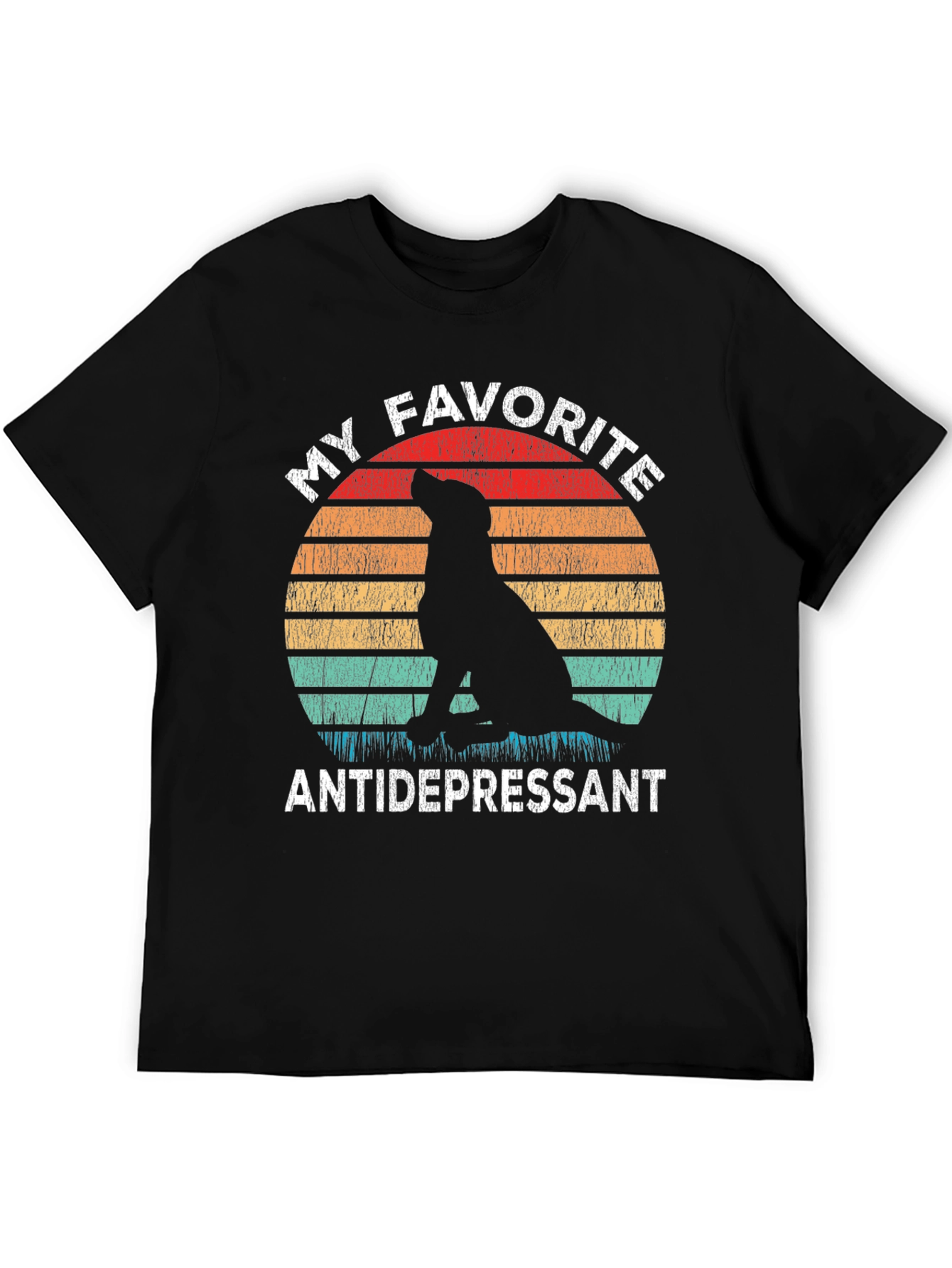 My Favorite Antidepressant Dog Silhouette T-Shirt
